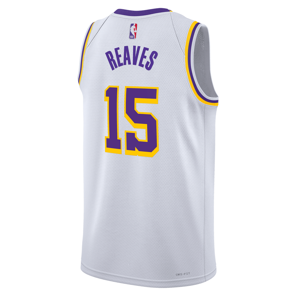 Los Angeles Lakers Nike Association Edition Swingman Jersey - White - Austin Reaves - Unisex NBA Team Jersey Basketball Fan Apparel