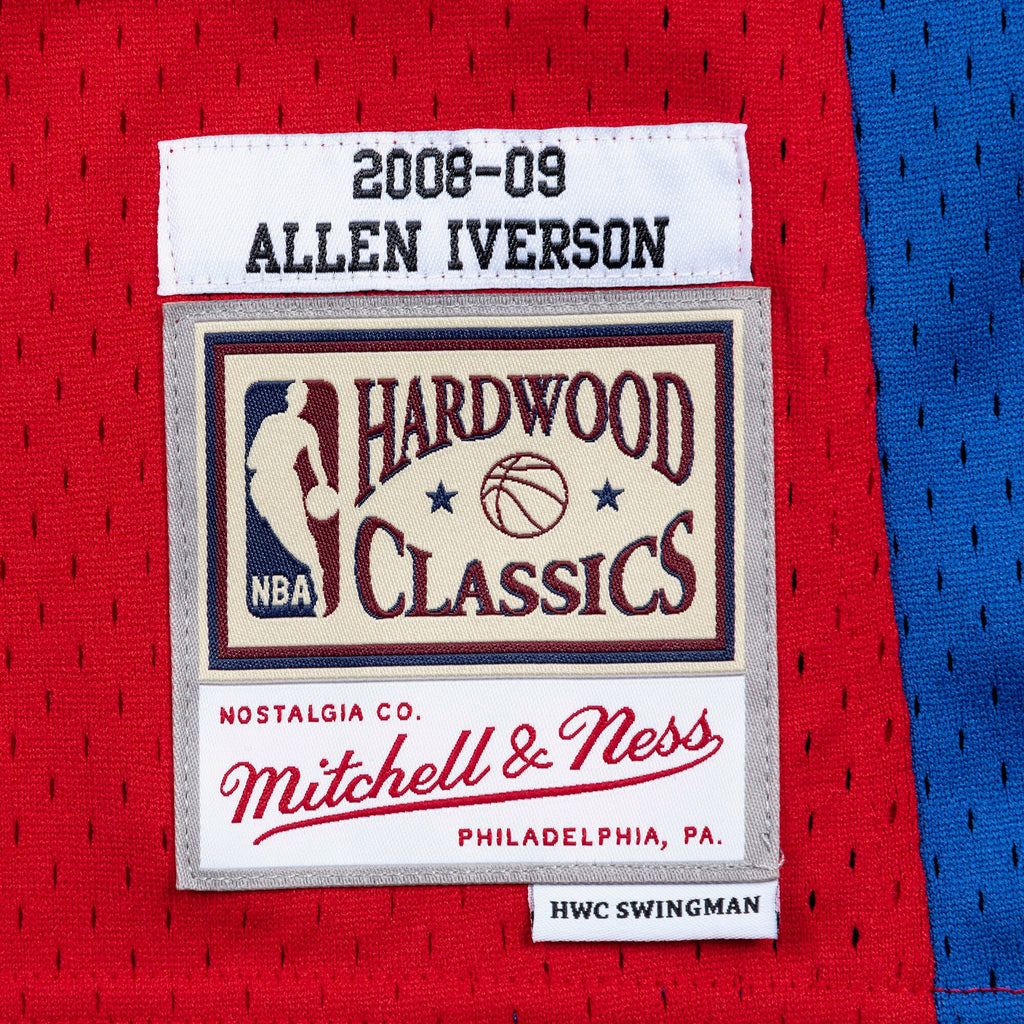 Detroit Pistons Mitchell & Ness Swingman Jersey Allen Iverson 2008-09 NBA Team Jersey Basketball Fan Apparel