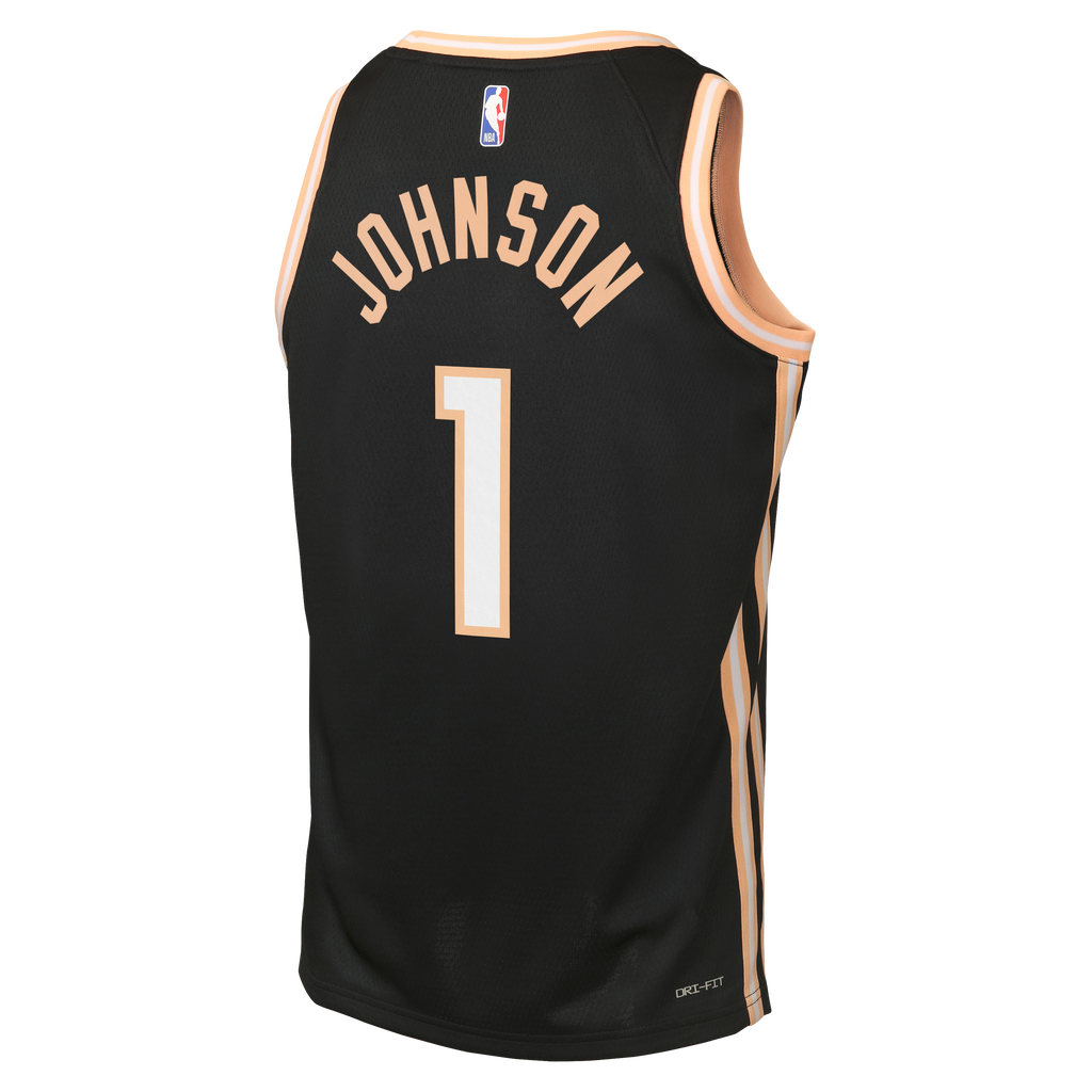Nike Atlanta Hawks 2025/26 Nike City Edition Swingman Jersey - Black - Jalen Johnson - Youth NBA Team Jersey Basketball Fan Apparel