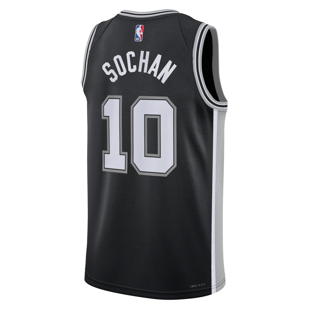 San Antonio Spurs Nike Icon Edition Swingman Jersey - Black - Jeremy Sochan - Unisex NBA Team Jersey Basketball Fan Apparel