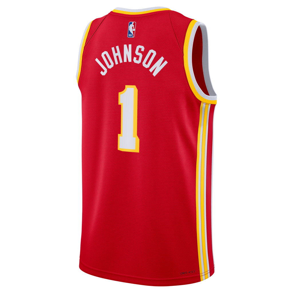 Atlanta Hawks Nike Icon Edition Swingman Jersey - Red - Jalen Johnson - Unisex NBA Team Jersey Basketball Fan Apparel