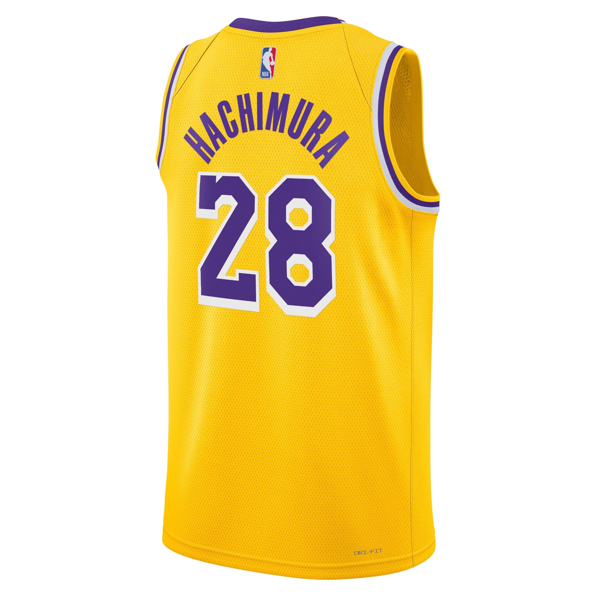 Los Angeles Lakers Nike Icon Edition Swingman Jersey - Gold - Rui Hachimura - Unisex NBA Team Jersey Basketball Fan Apparel