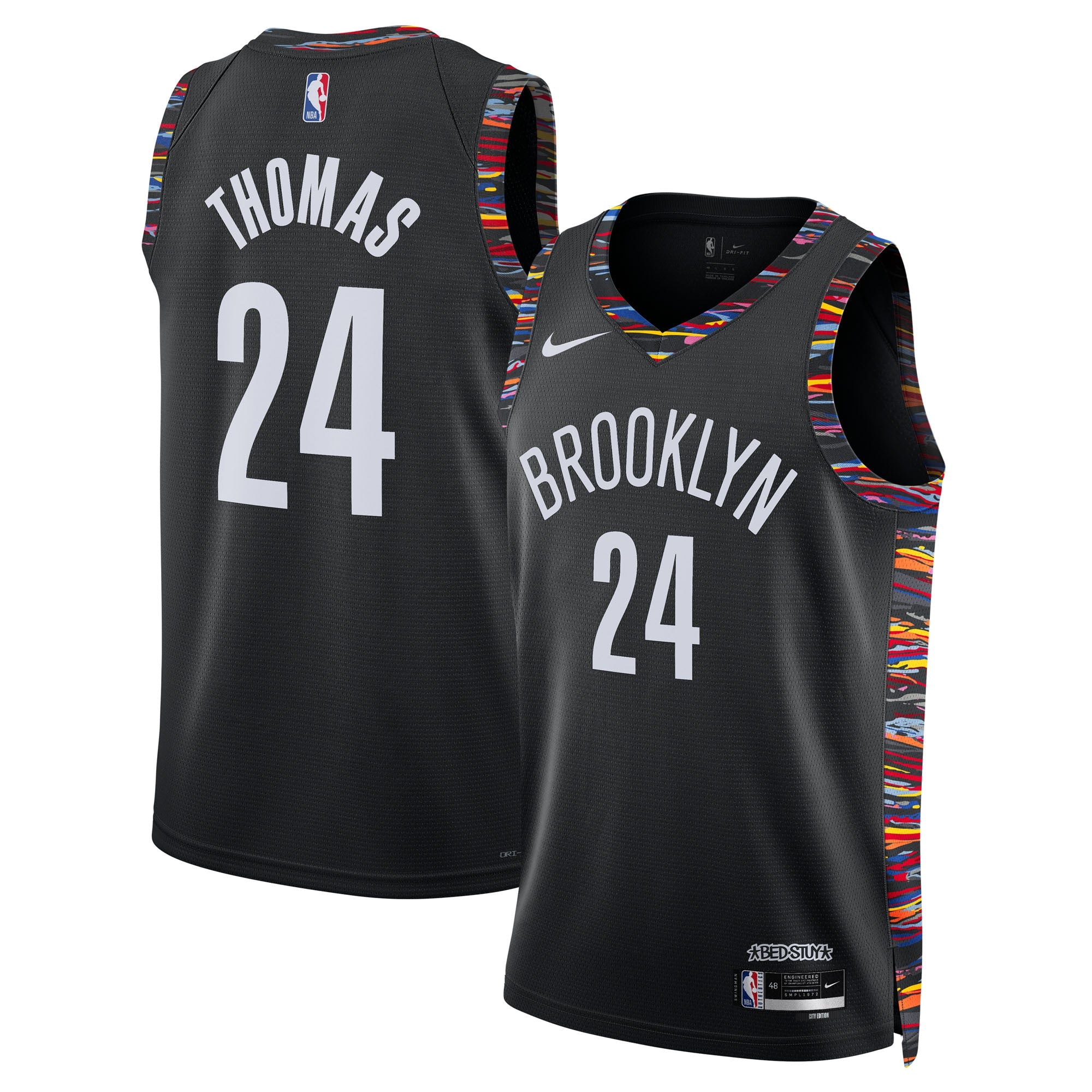 Brooklyn Nets Nike 2025/26 City Edition Swingman Jersey - Black - Cam Thomas - Unisex NBA Team Jersey Basketball Fan Apparel