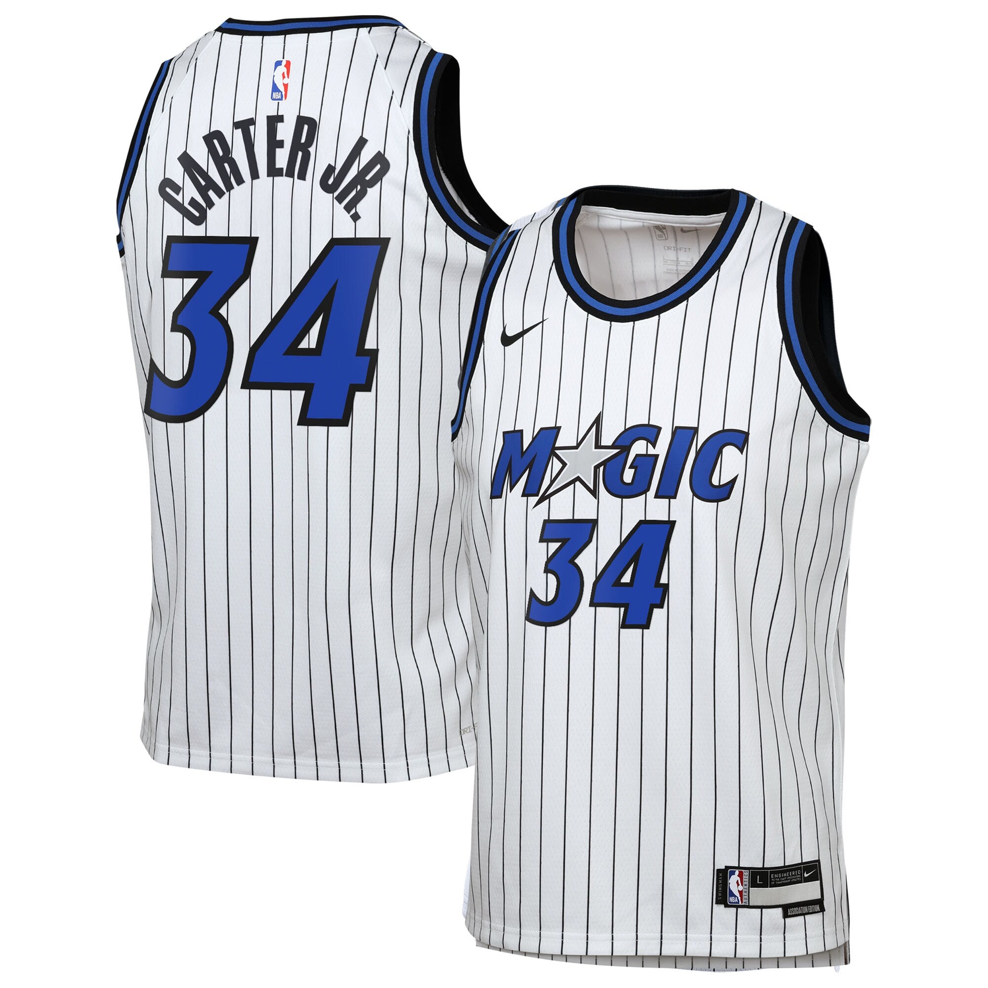 Orlando Magic Nike Replica Association Edition Swingman Jersey - White - Wendell Carter Jr. - Youth NBA Team Jersey Basketball Fan Apparel