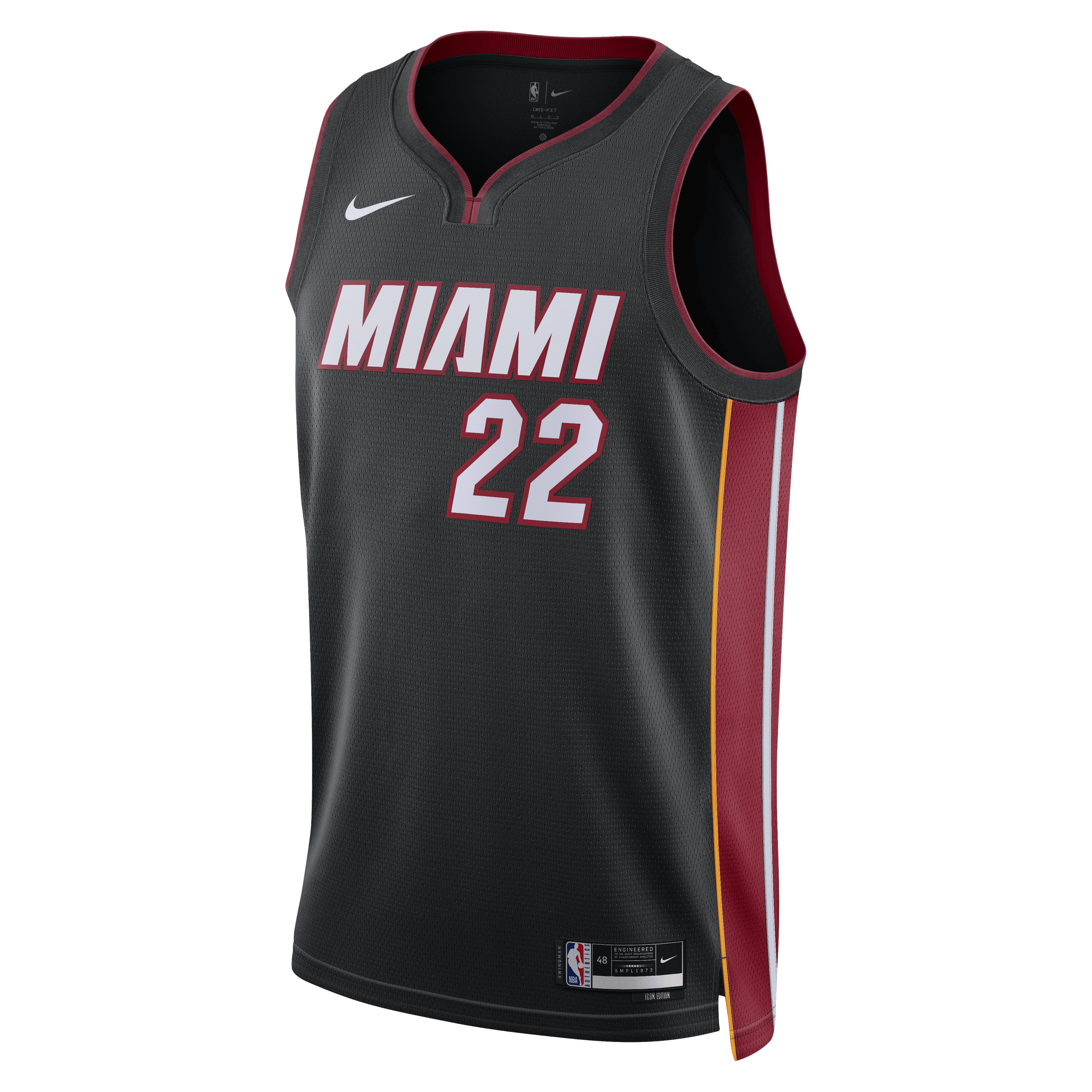 Miami Heat Nike Icon Edition Swingman Jersey - Black - Andrew Wiggins - Unisex NBA Team Jersey Basketball Fan Apparel