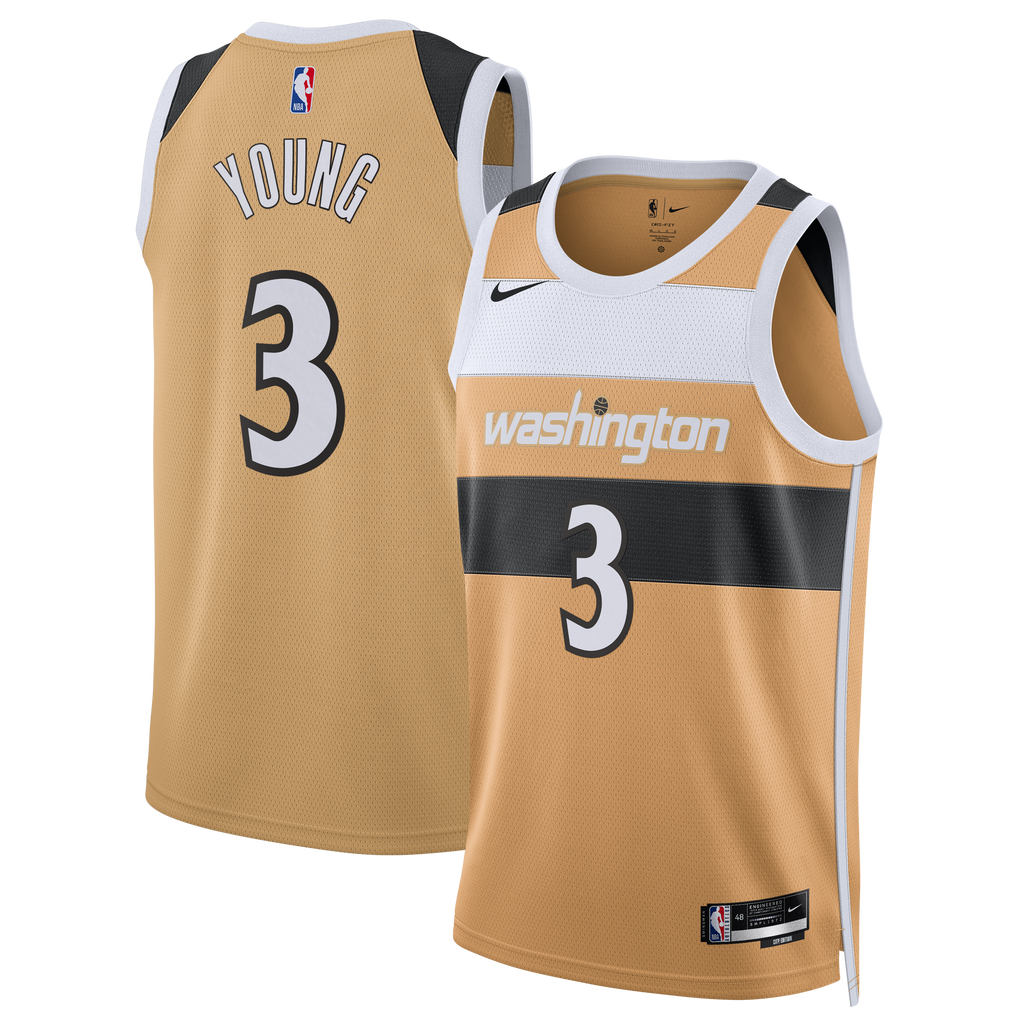 Washington Wizards 2025/26 Nike City Edition Swingman Jersey - Tan - Trae Young - Unisex NBA Team Jersey Basketball Fan Apparel