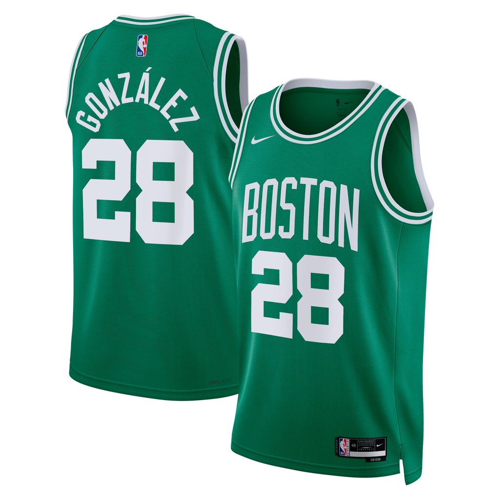 Boston Celtics Nike Icon Edition Swingman Jersey - Kelly Green - Hugo González - Unisex NBA Team Jersey Basketball Fan Apparel