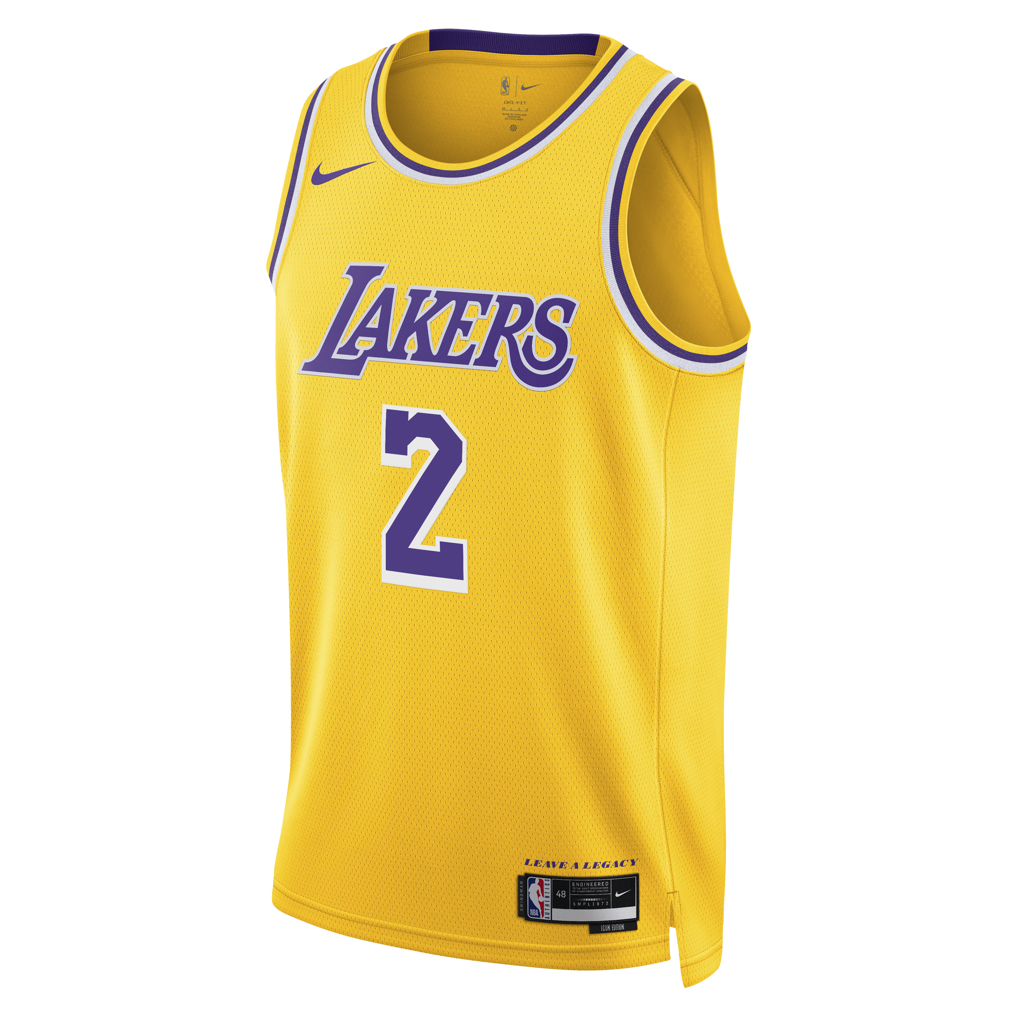 Los Angeles Lakers Nike Icon Edition Swingman Jersey - Gold - Jarred Vanderbilt - Unisex NBA Team Jersey Basketball Fan Apparel