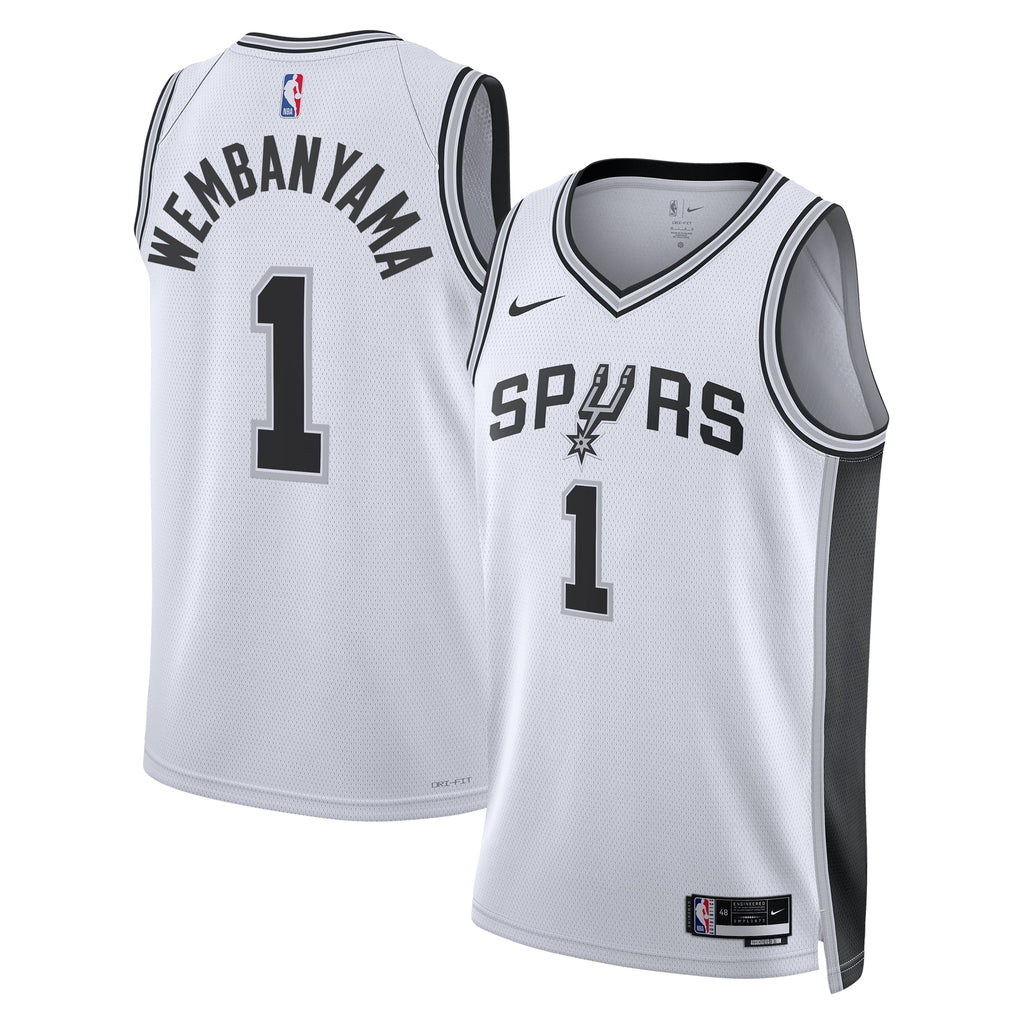 San Antonio Spurs Nike Association Edition Swingman Jersey - White - Victor Wembanyama - Unisex NBA Team Jersey Basketball Fan Apparel