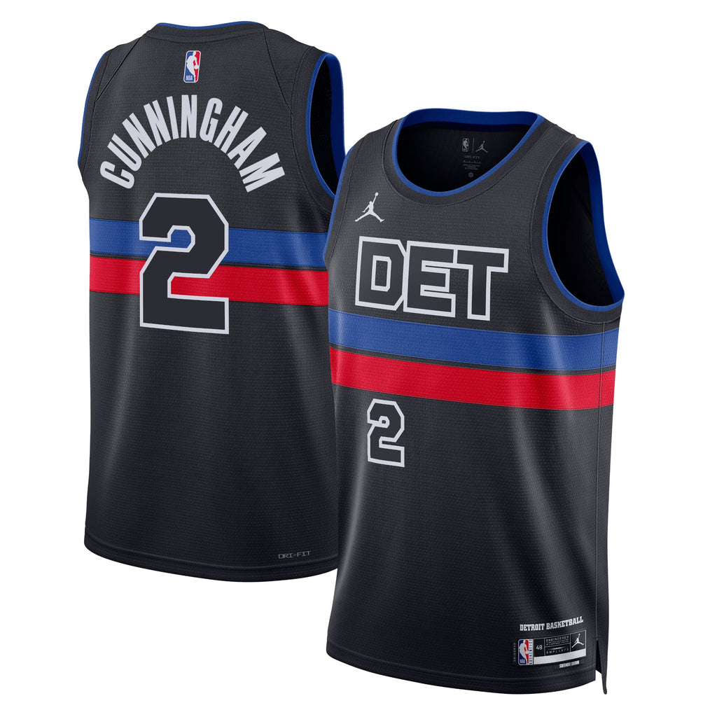 Detroit Pistons Jordan Statement Edition Swingman Jersey - Blue - Cade Cunningham - Unisex NBA Team Jersey Basketball Fan Apparel