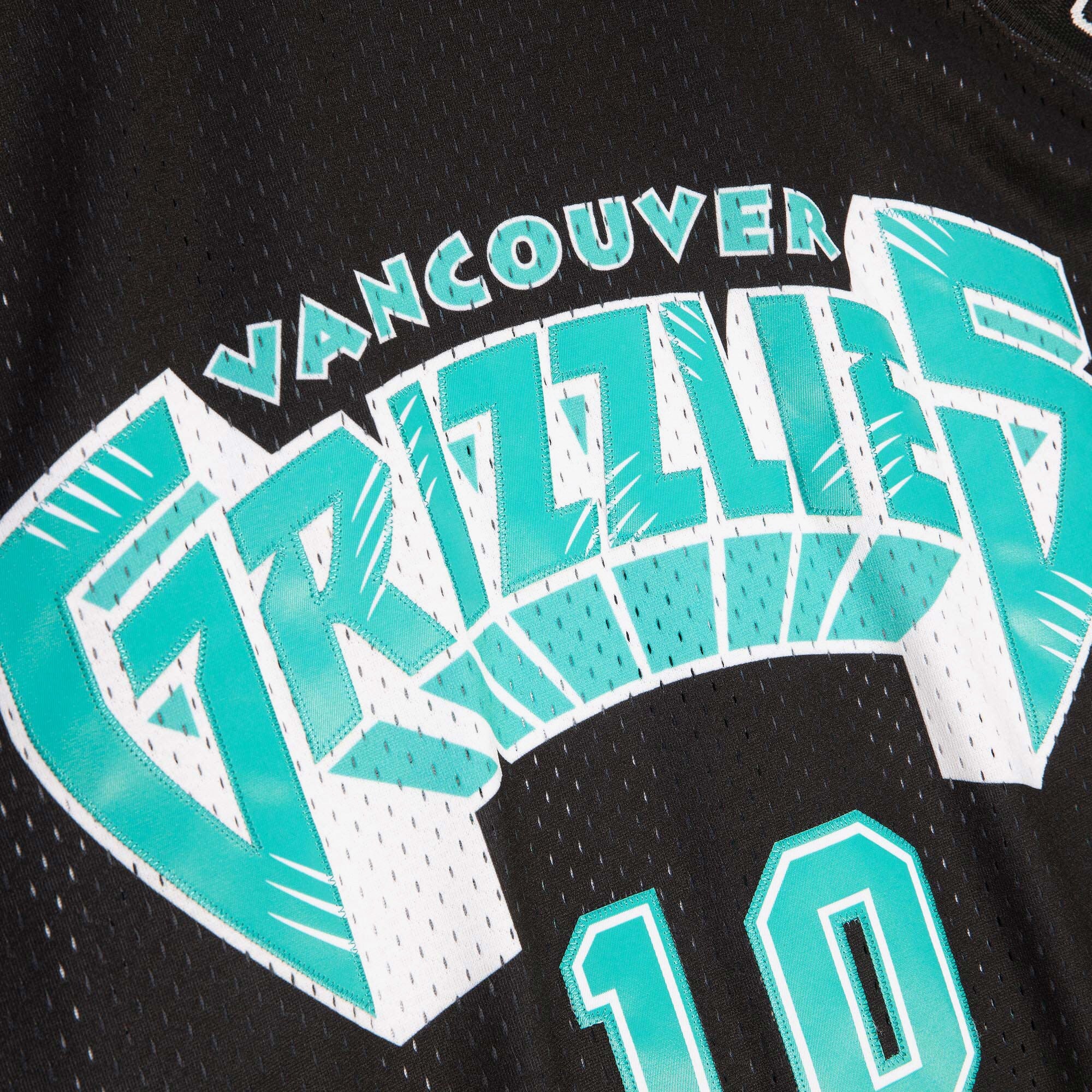 Vancouver Grizzlies Mitchell & Ness Mike Bibby 1998 Team Color Swingman Jersey - Black NBA Team Jersey Basketball Fan Apparel