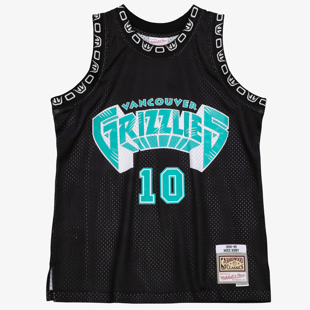Vancouver Grizzlies Mitchell & Ness Mike Bibby 1998 Team Color Swingman Jersey - Black NBA Team Jersey Basketball Fan Apparel