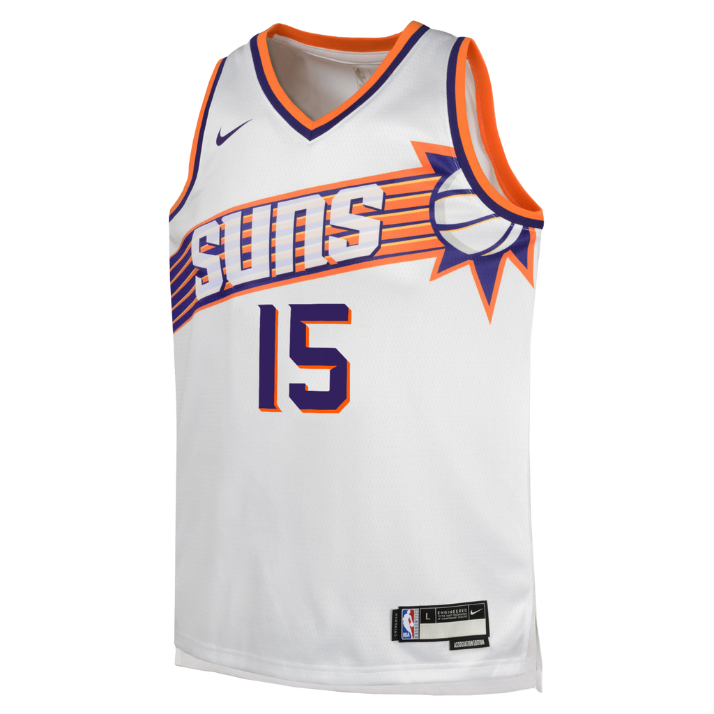 Phoenix Suns Nike Association Edition Swingman Jersey - White - Devin Booker - Youth NBA Team Jersey Basketball Fan Apparel