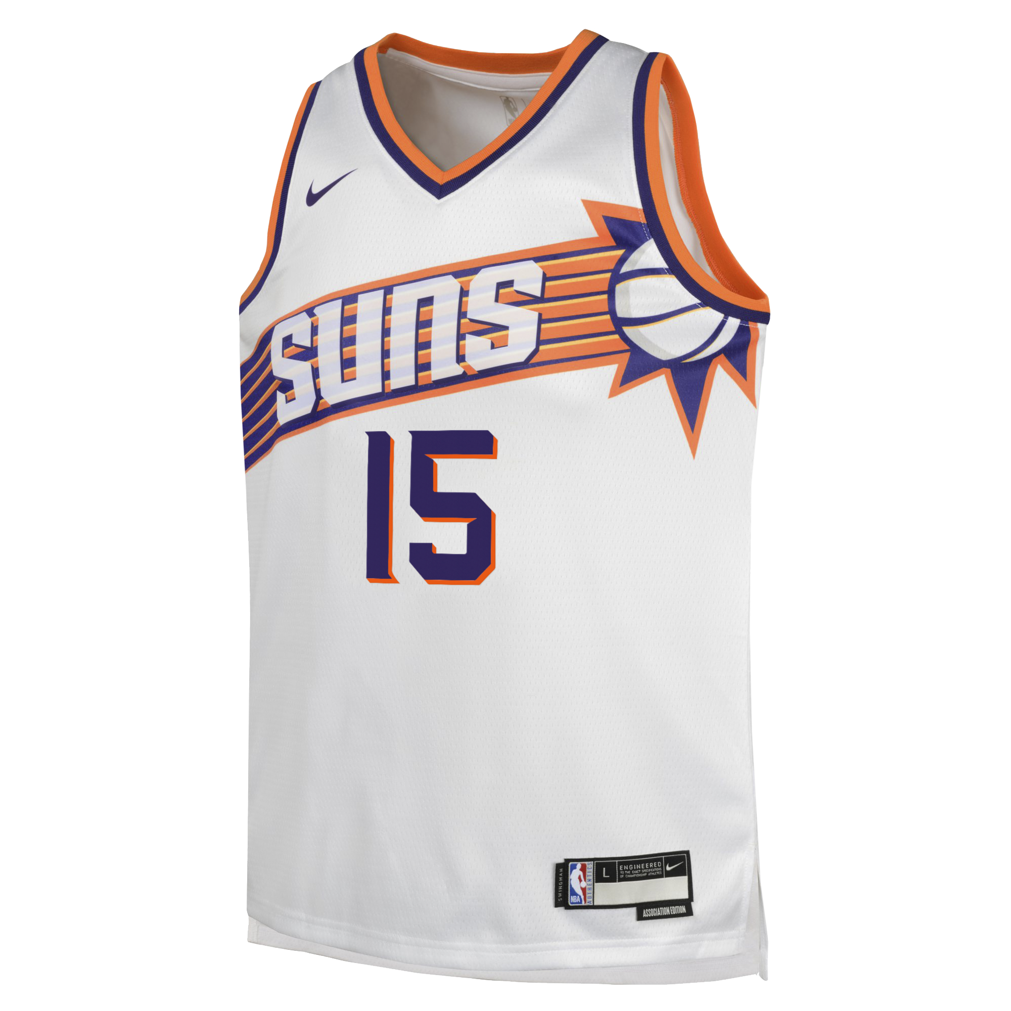Phoenix Suns Nike Association Edition Swingman Jersey - White - Devin Booker - Youth NBA Team Jersey Basketball Fan Apparel