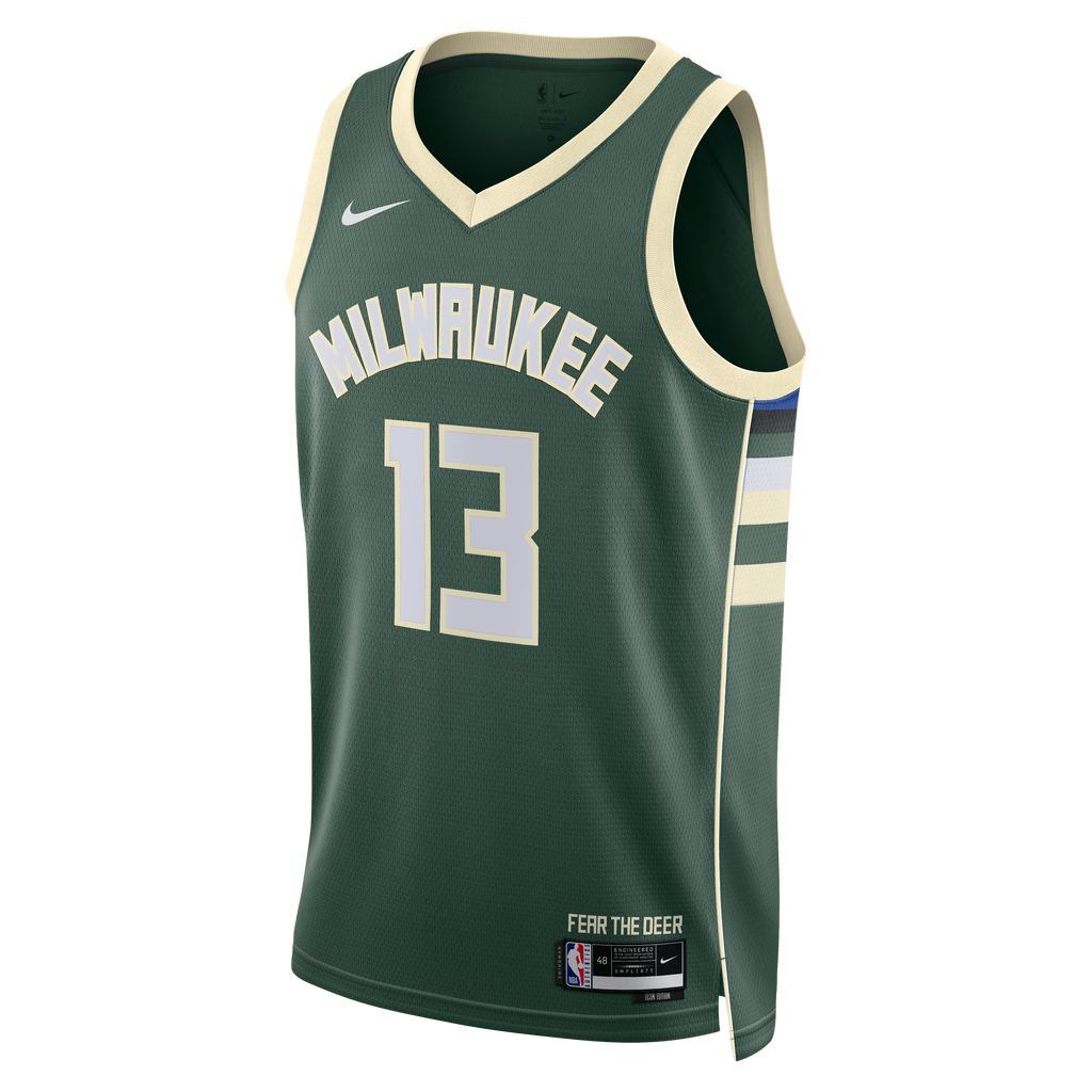 Milwaukee Bucks Nike Icon Edition Swingman Jersey - Hunter Green - Ryan Rollins - Unisex NBA Team Jersey Basketball Fan Apparel