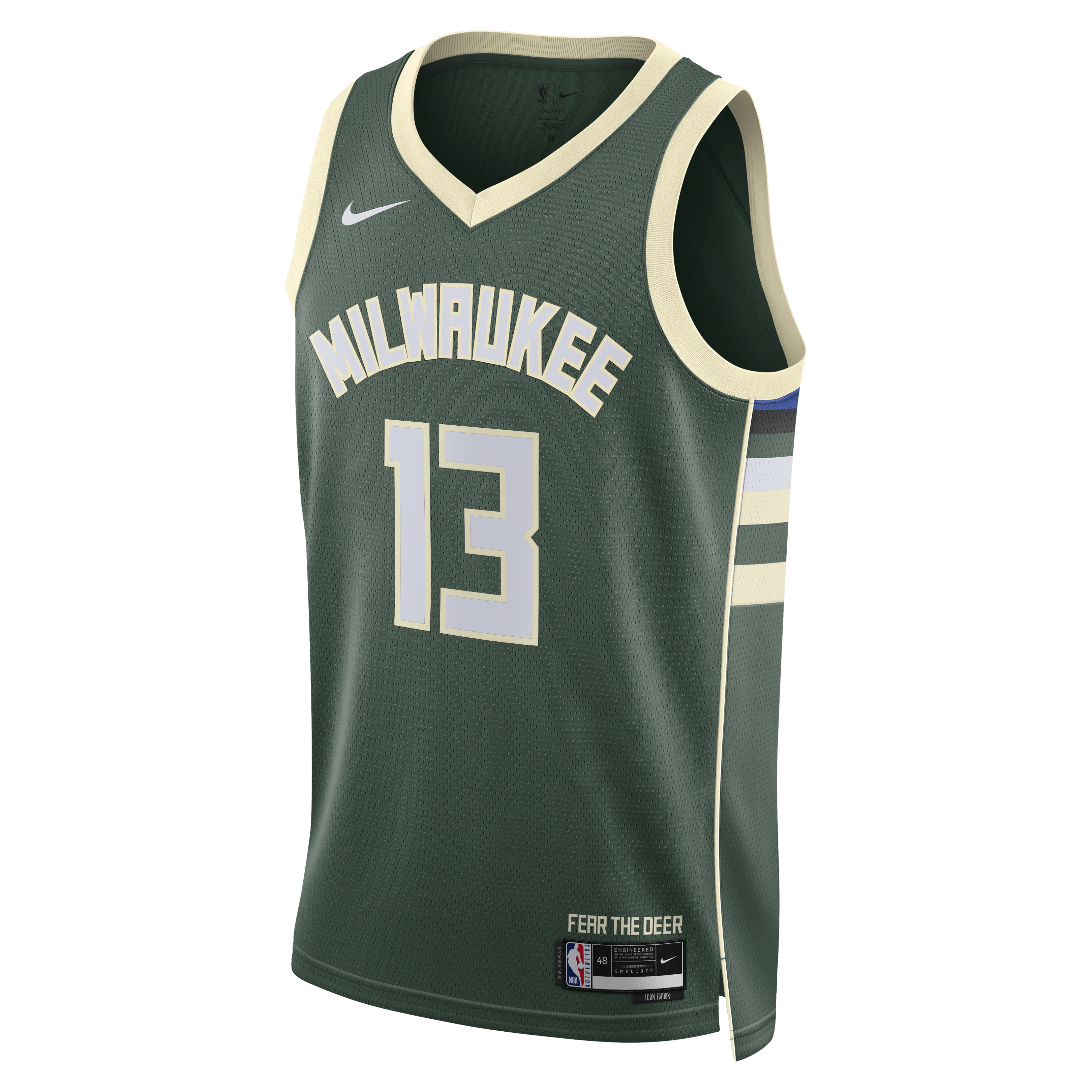 Milwaukee Bucks Nike Icon Edition Swingman Jersey - Hunter Green - Ryan Rollins - Unisex NBA Team Jersey Basketball Fan Apparel