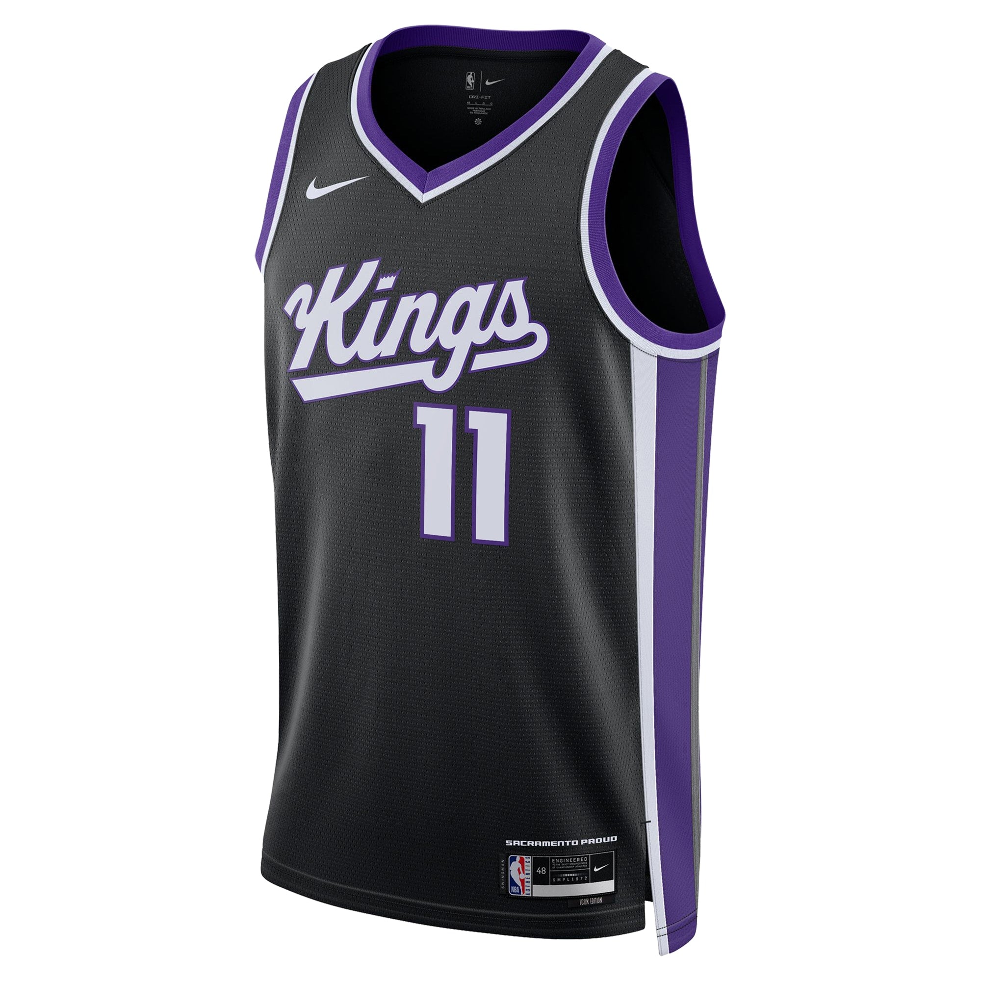 Sacramento Kings Nike Icon Edition Swingman Jersey - Black - Domantas Sabonis - Unisex NBA Team Jersey Basketball Fan Apparel