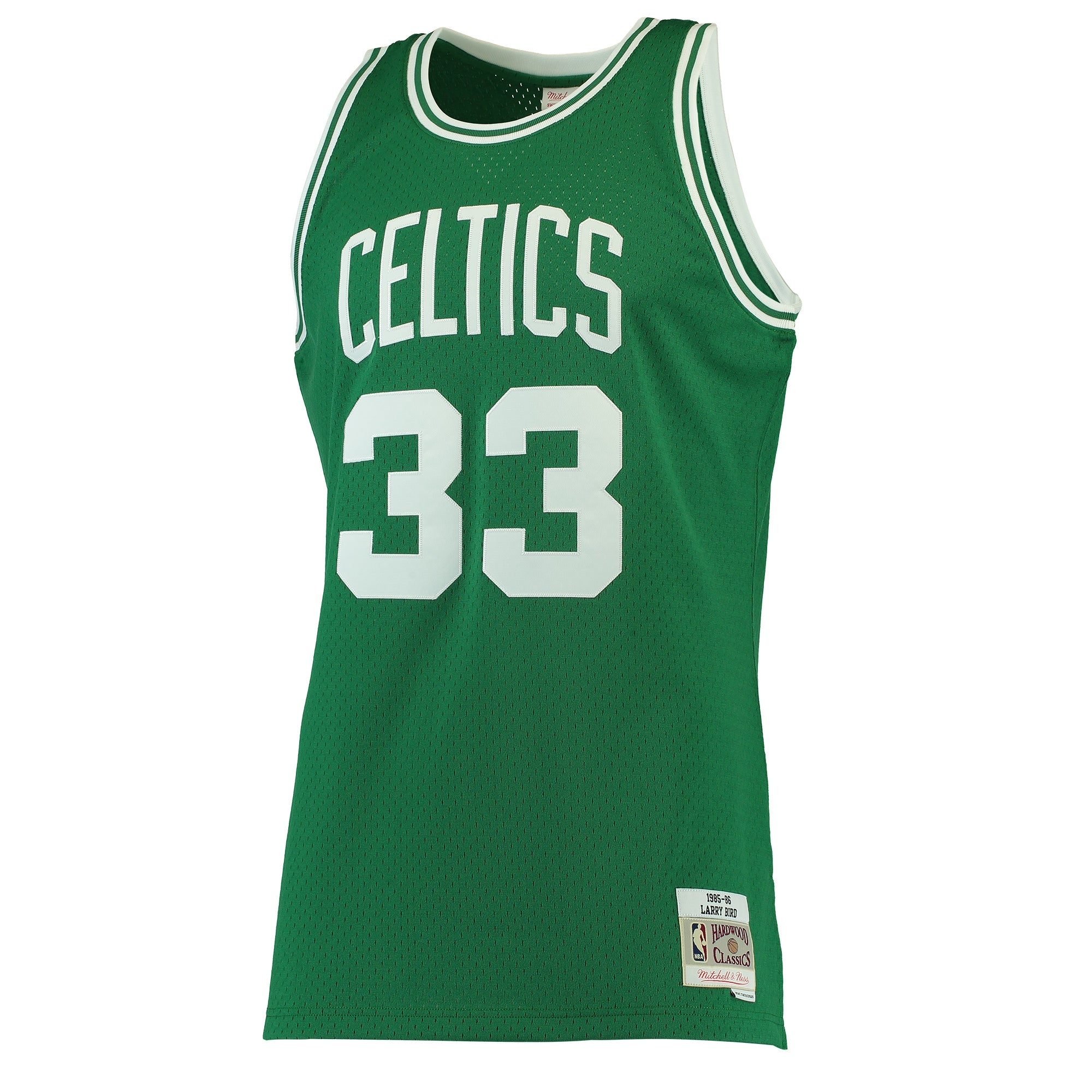 Boston Celtics Mitchell & Ness Larry Bird 1985-86 Hardwood Classics Swingman Jersey - White - Men's NBA Team Jersey Basketball Fan Apparel