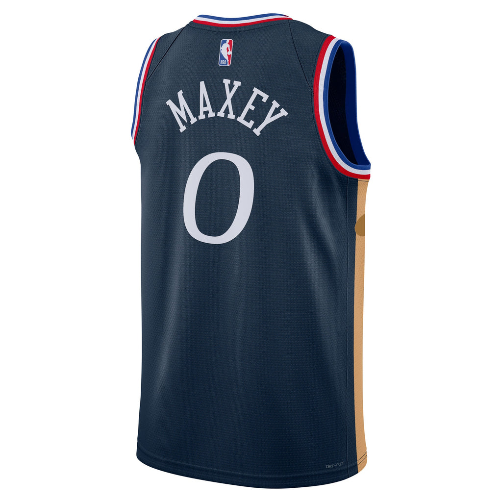 Philadelphia 76ers Nike 2025/26 City Edition Swingman Jersey - Navy - Tyrese Maxey - Unisex NBA Team Jersey Basketball Fan Apparel