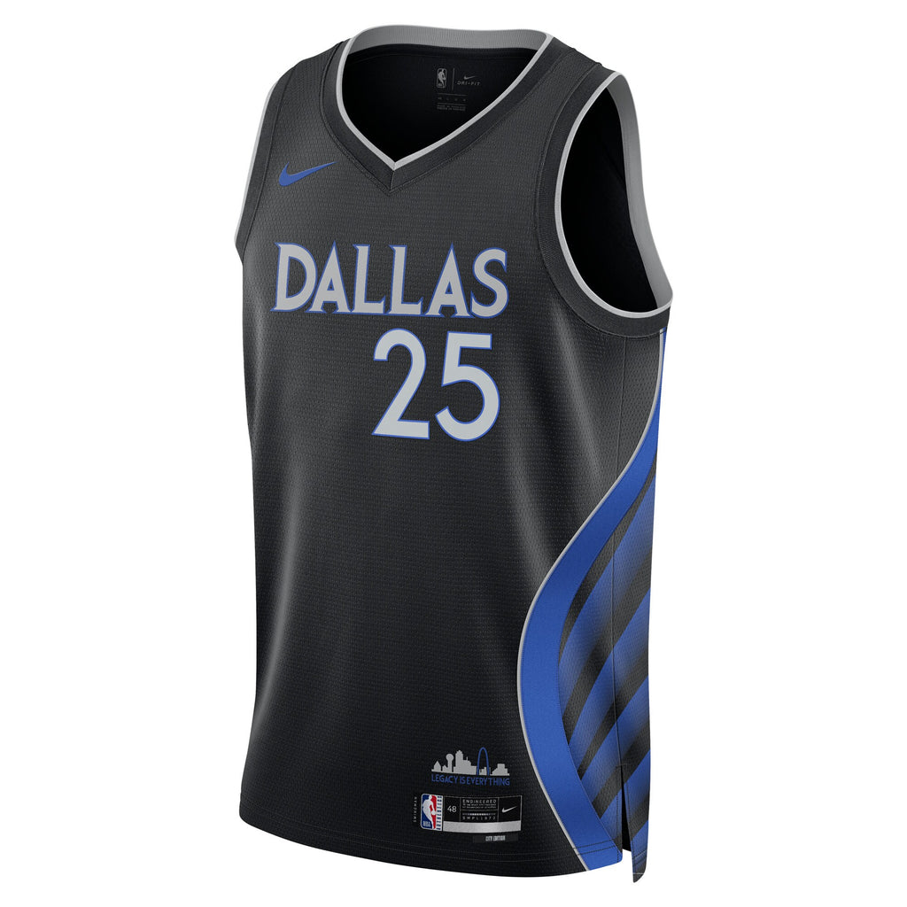 Dallas Mavericks Nike 2025/26 City Edition Swingman Jersey - Black - P.J. Washington Jr. - Unisex NBA Team Jersey Basketball Fan Apparel