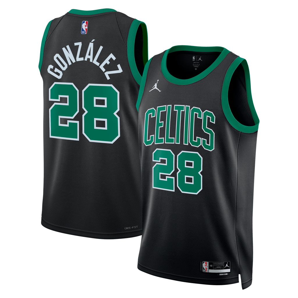 Boston Celtics Jordan Brand Statement Edition Swingman Jersey - Black - Hugo González - Unisex NBA Team Jersey Basketball Fan Apparel
