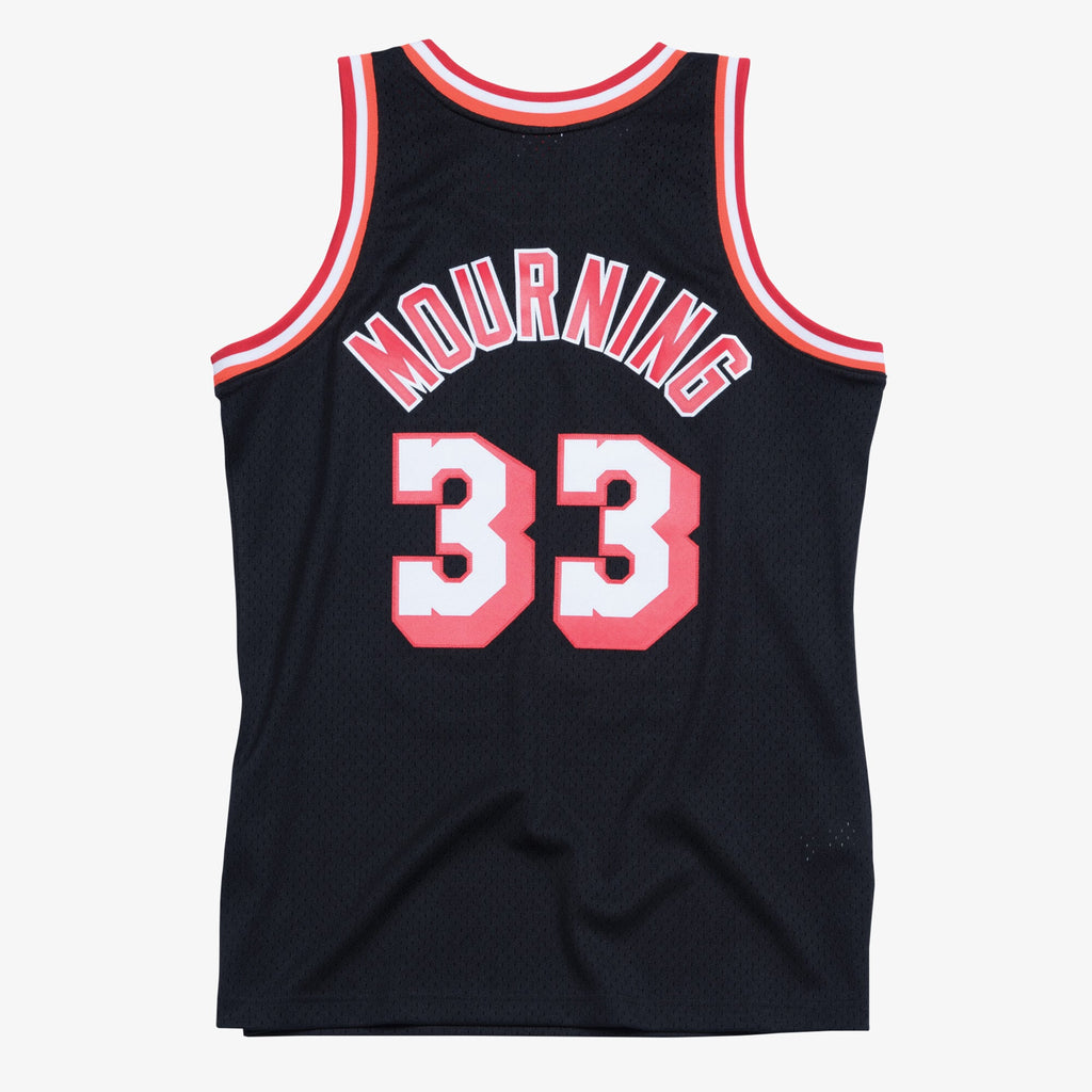 Miami Heat Mitchell & Ness Alonzo Mourning Hardwood Classics Swingman Jersey - Black - Men's NBA Team Jersey Basketball Fan Apparel