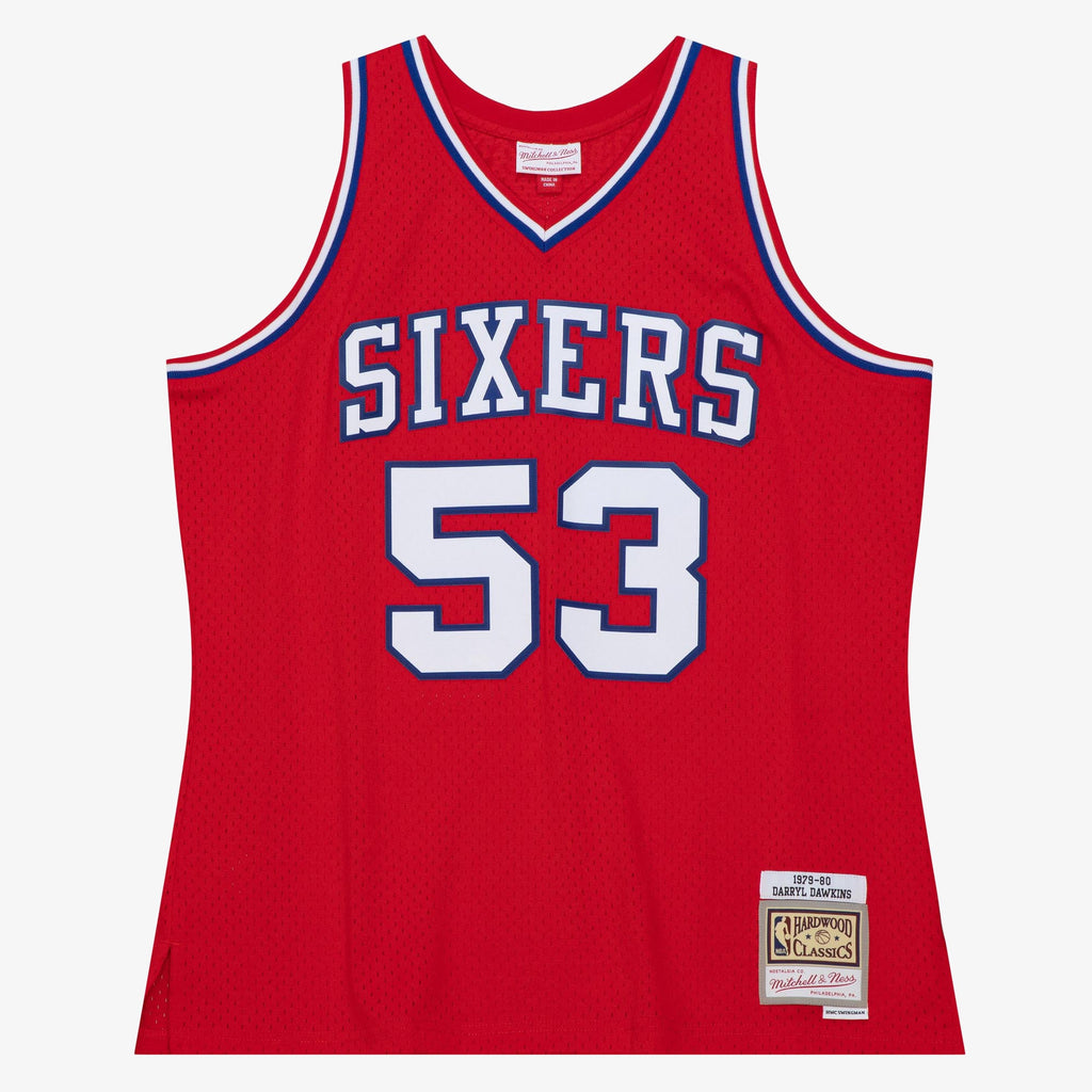 Philadelphia 76ers Mitchell & Ness Darryl Dawkins 1979 Dark Authentic Jersey - University Red NBA Team Jersey Basketball Fan Apparel