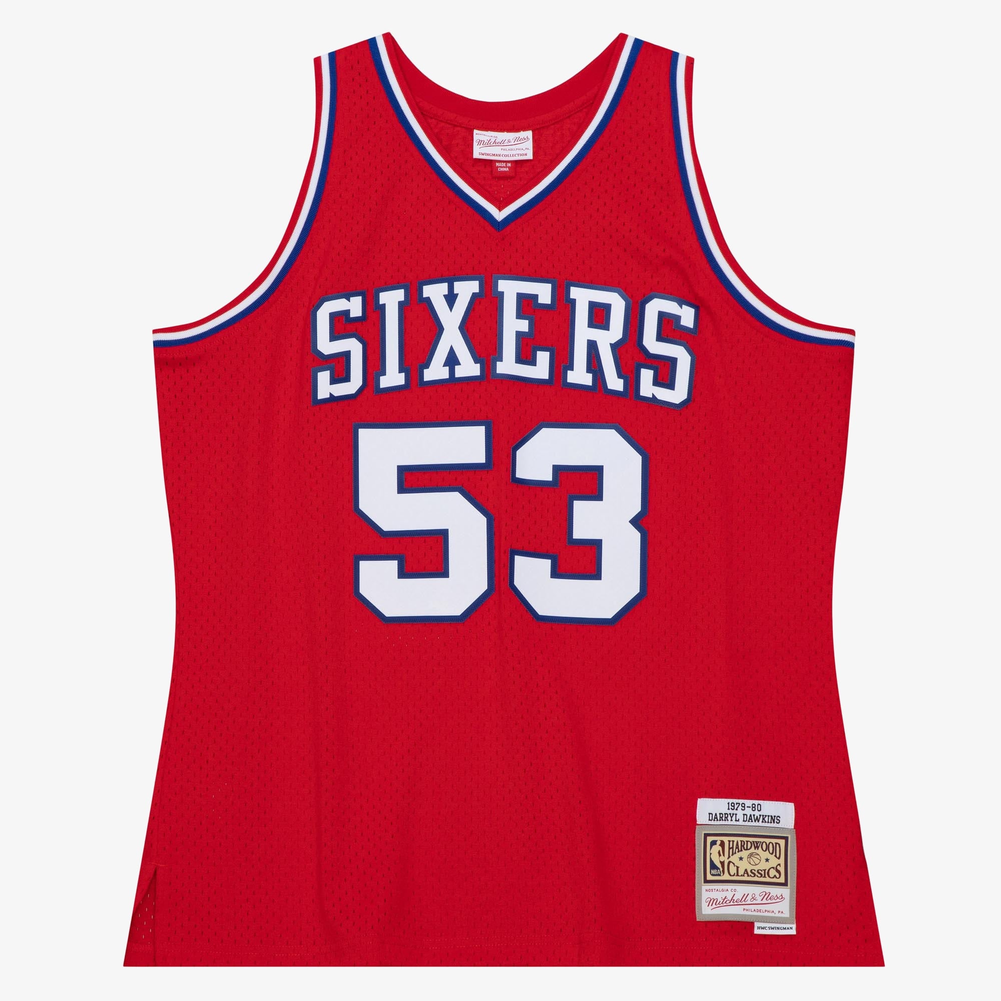 Philadelphia 76ers Mitchell & Ness Darryl Dawkins 1979 Dark Authentic Jersey - University Red NBA Team Jersey Basketball Fan Apparel