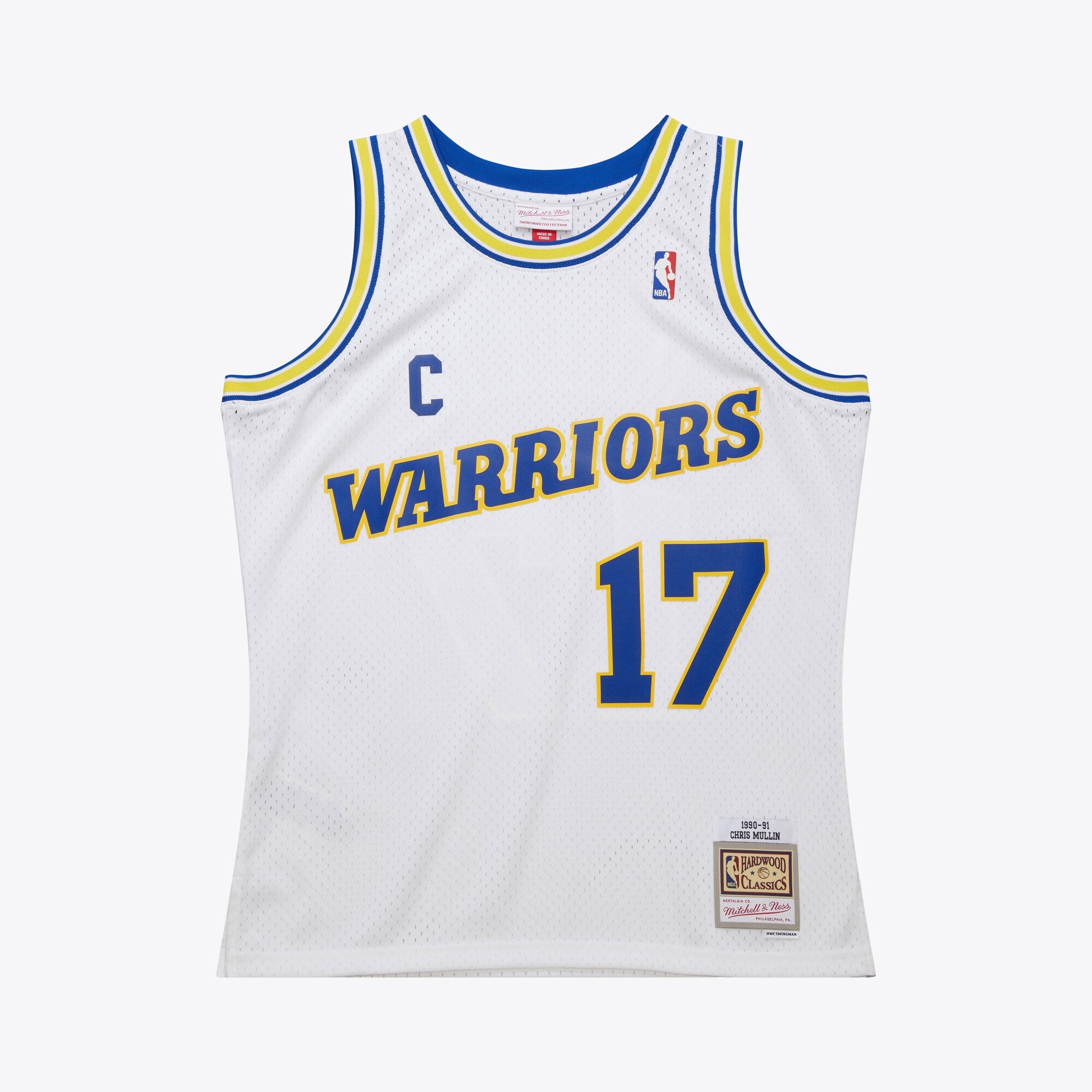 Golden State Warriors Mitchell & Ness Swingman Jersey 1990 Chris Mullin NBA Team Jersey Basketball Fan Apparel