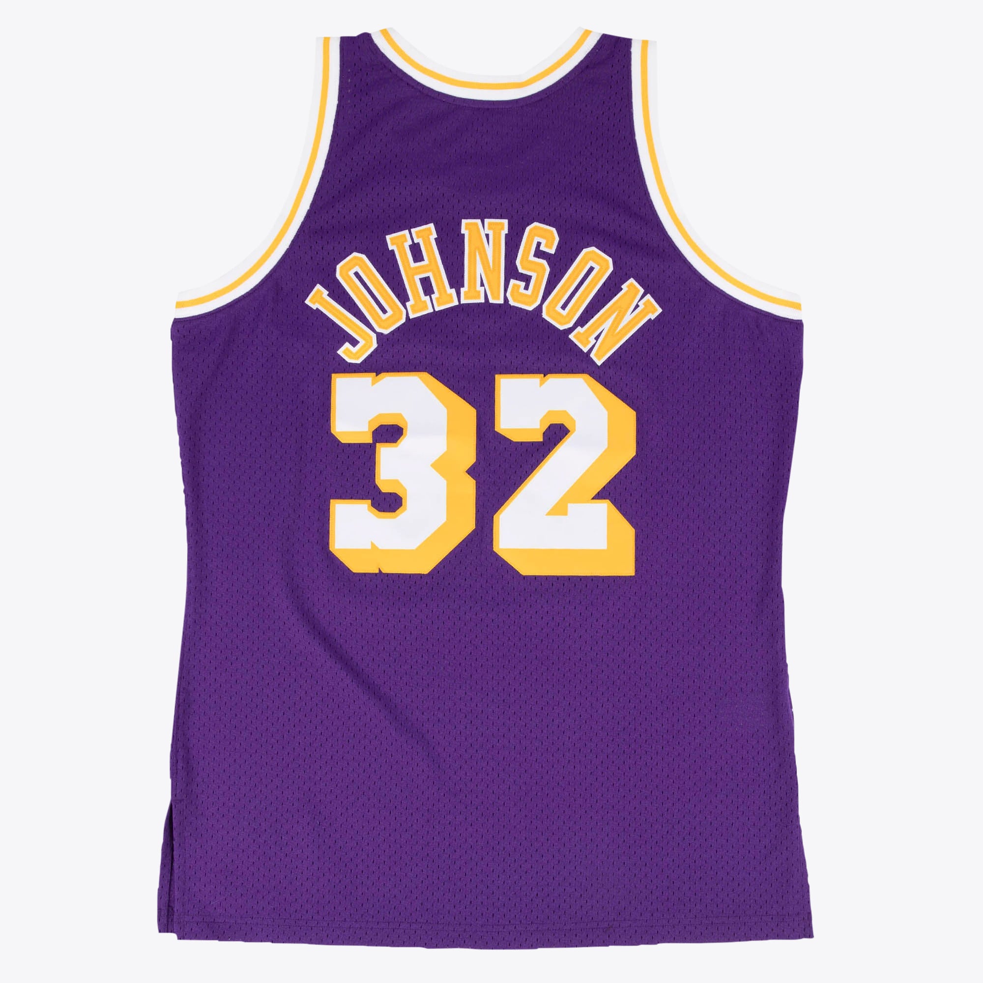 Los Angeles Lakers Mitchell & Ness Magic Johnson 1984-85 Hardwood Classics Road Swingman Jersey - Purple - Men's NBA Team Jersey Basketball Fan Appare