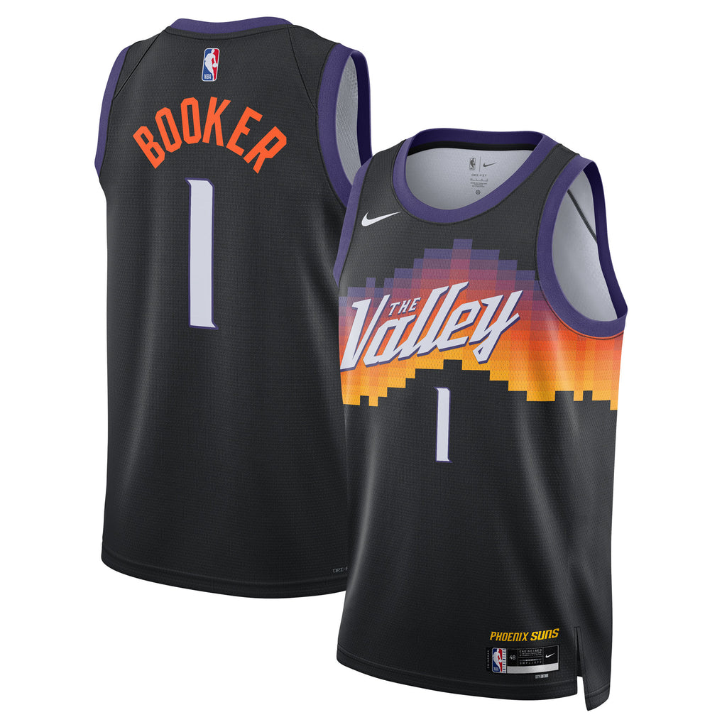 Phoenix Suns Nike 2025/26 City Edition Swingman Jersey - Black - Devin Booker - Unisex NBA Team Jersey Basketball Fan Apparel