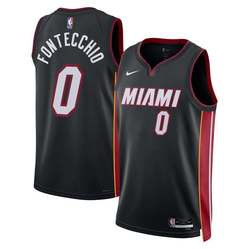 Miami Heat Nike Icon Edition Swingman Jersey - Black - Simone Fontecchio - Unisex NBA Team Jersey Basketball Fan Apparel