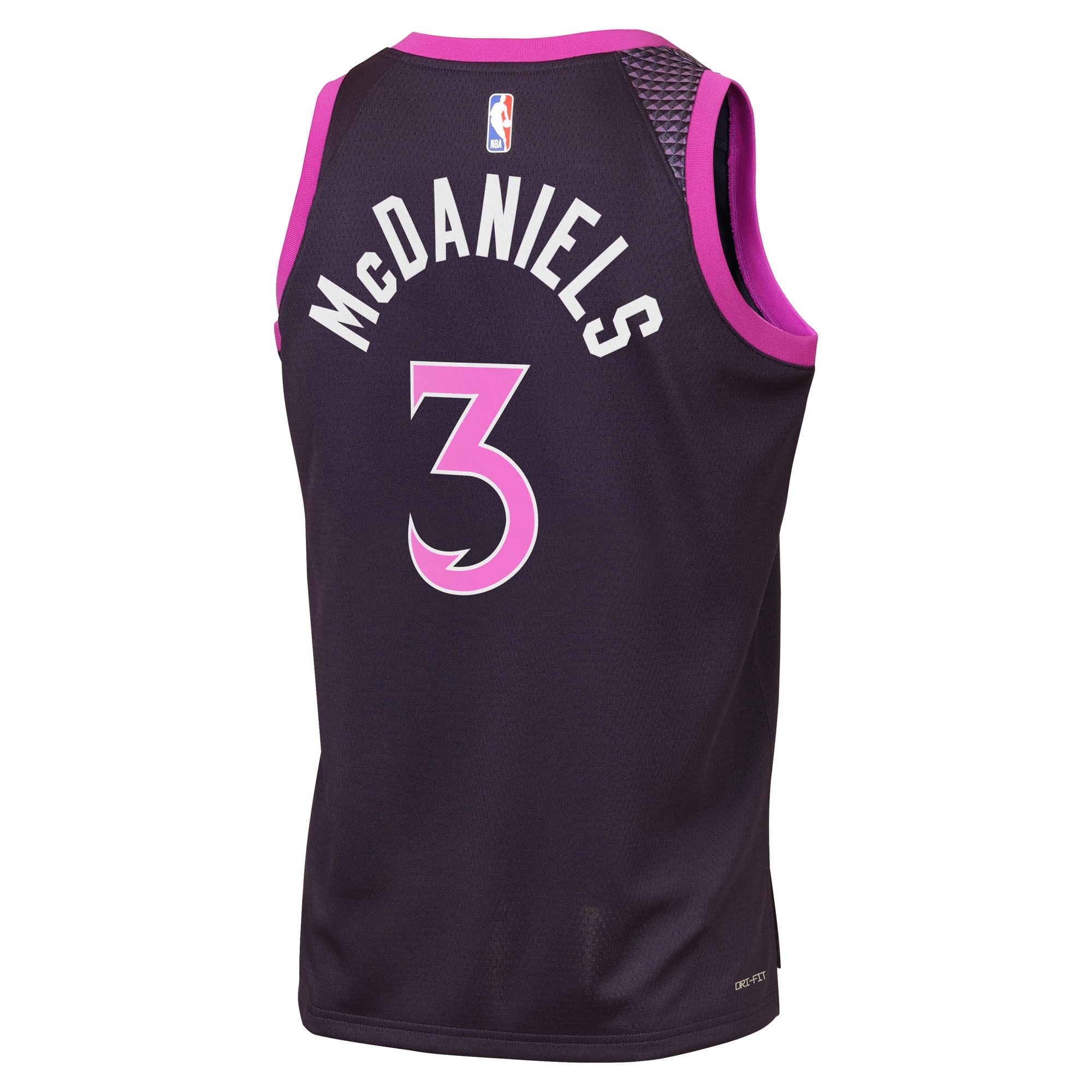 Minnesota Timberwolves Nike 2025/26 City Edition Swingman Jersey - Black - Jaden McDaniels - Youth NBA Team Jersey Basketball Fan Apparel