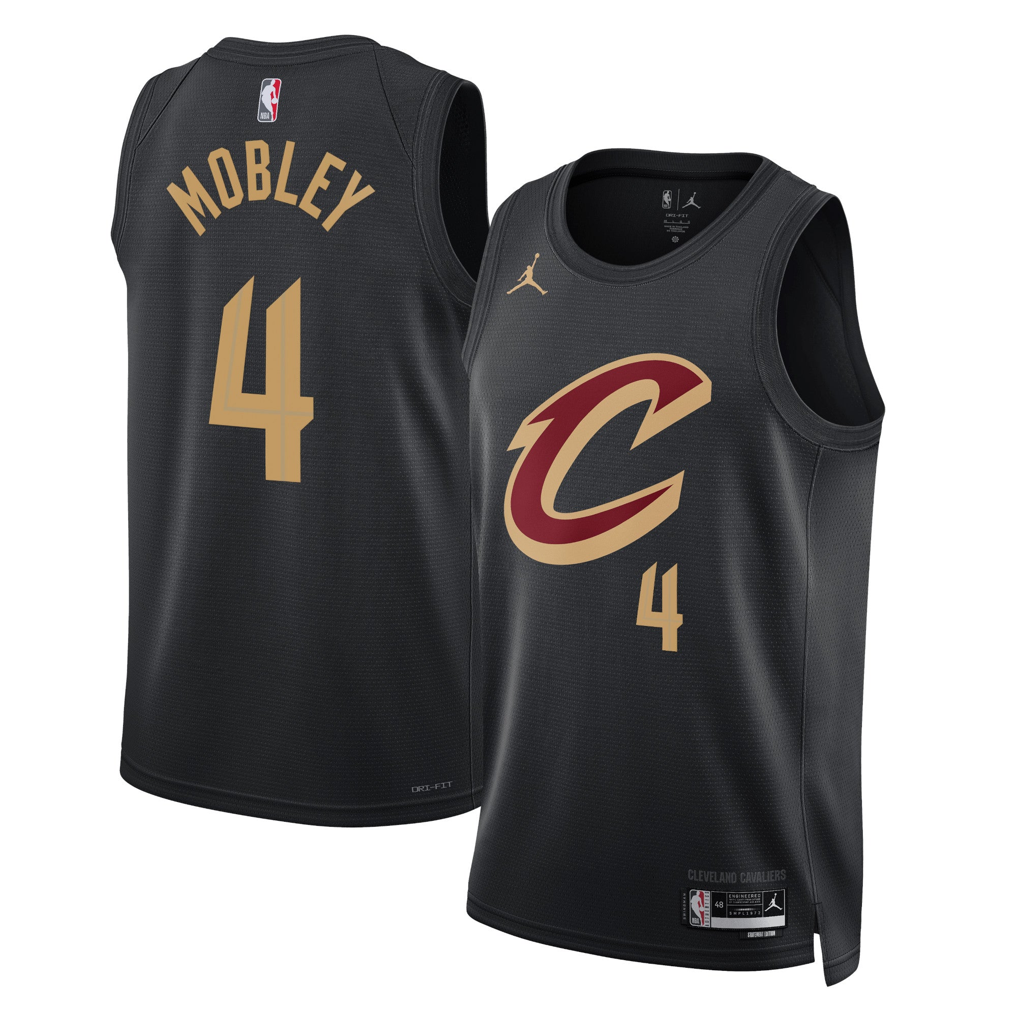 Cleveland Cavaliers Jordan Statement Edition Swingman Jersey - Black - Evan Mobley - Unisex NBA Team Jersey Basketball Fan Apparel