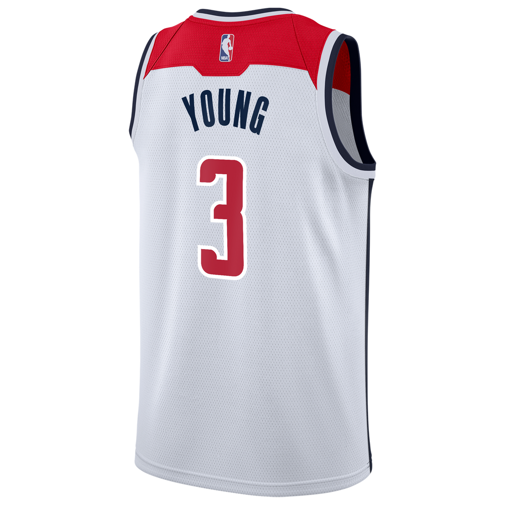Washington Wizards Nike Association Edition Swingman Jersey - White - Trae Young - Youth NBA Team Jersey Basketball Fan Apparel