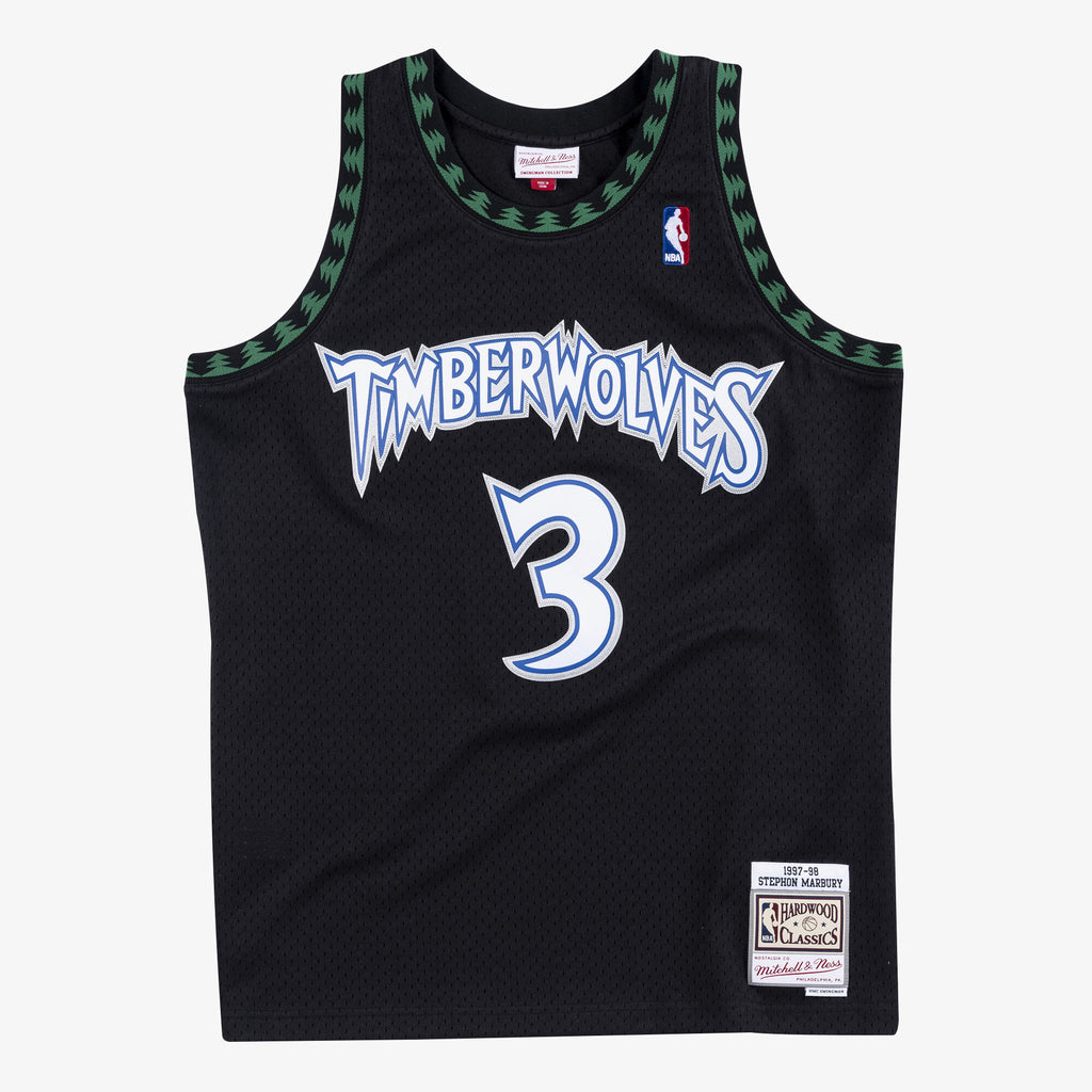 Minnesota Timberwolves Mitchell & Ness Swingman Jersey Alternate Stephon Marbury 1997-98 NBA Team Jersey Basketball Fan Apparel
