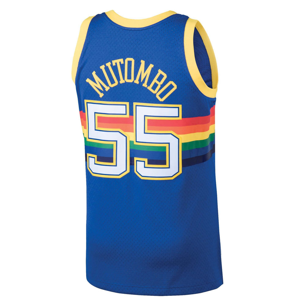 Denver Nuggets Mitchell & Ness Swingman Jersey Road Dikembe Mutombo 1991-92 NBA Team Jersey Basketball Fan Apparel
