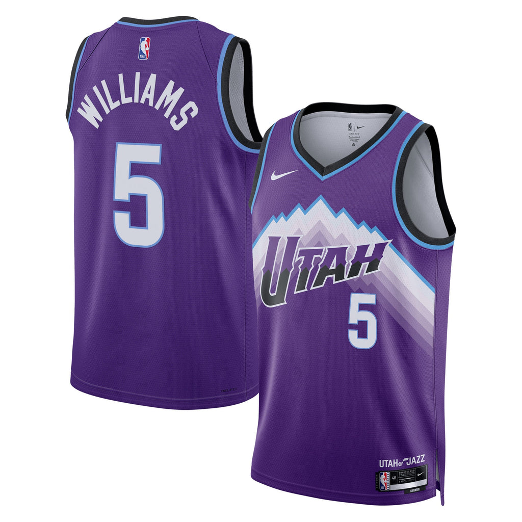 Utah Jazz Nike Replica Icon Edition Swingman Jersey - Purple - Cody Williams - Youth NBA Team Jersey Basketball Fan Apparel