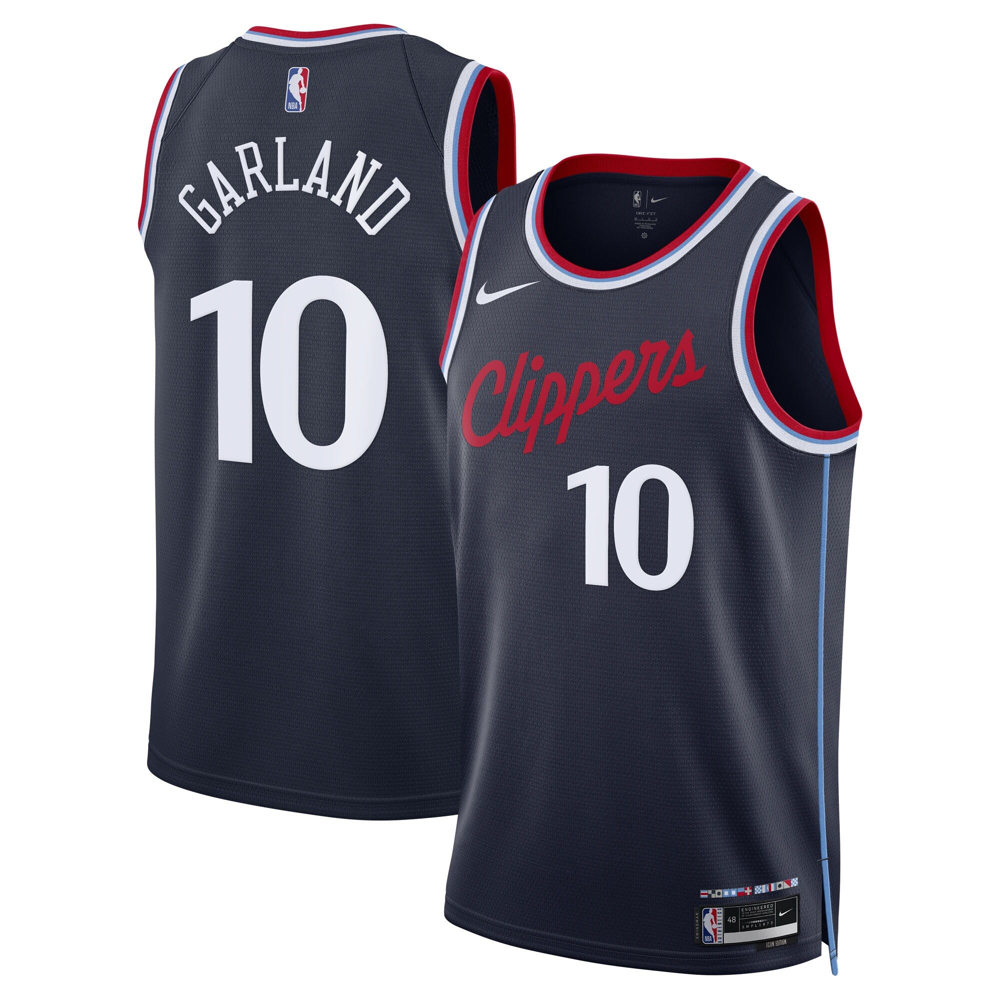 Los Angeles Clippers Nike Icon Edition Swingman Jersey - Navy - Darius Garland - Youth NBA Team Jersey Basketball Fan Apparel