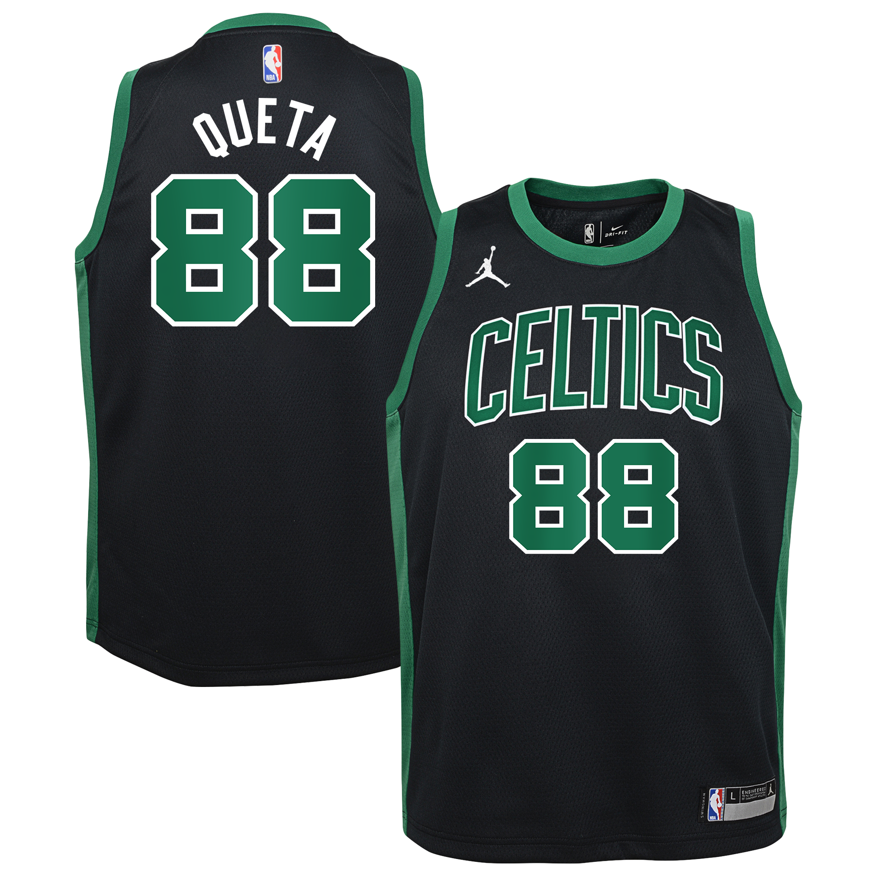 Boston Celtics Jordan Brand Statement Edition Swingman Jersey - Black - Neemias Queta - Youth NBA Team Jersey Basketball Fan Apparel