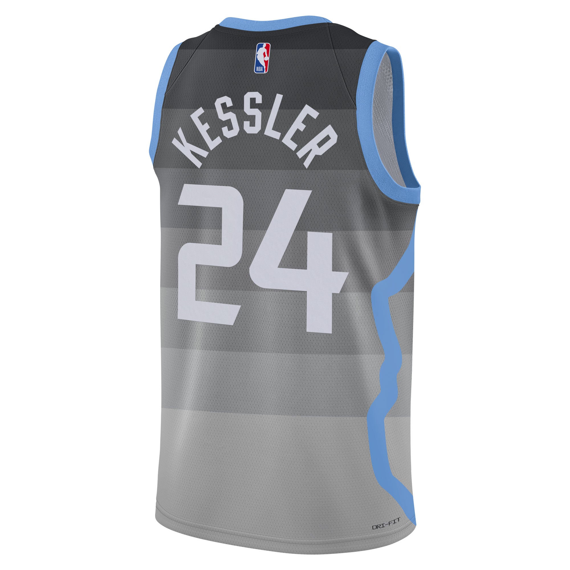 Utah Jazz Nike 2025/26 City Edition Swingman Jersey - Gray - Walker Kessler - Unisex NBA Team Jersey Basketball Fan Apparel