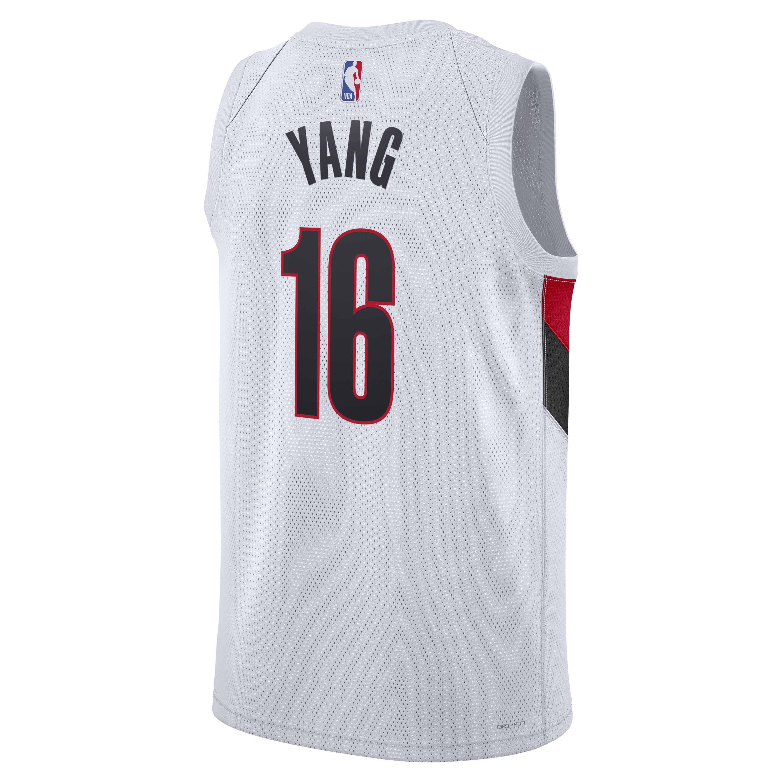 Portland Trail Blazers Nike Replica Association Edition Swingman Jersey - White - Yang Hansen - Unisex NBA Team Jersey Basketball Fan Apparel