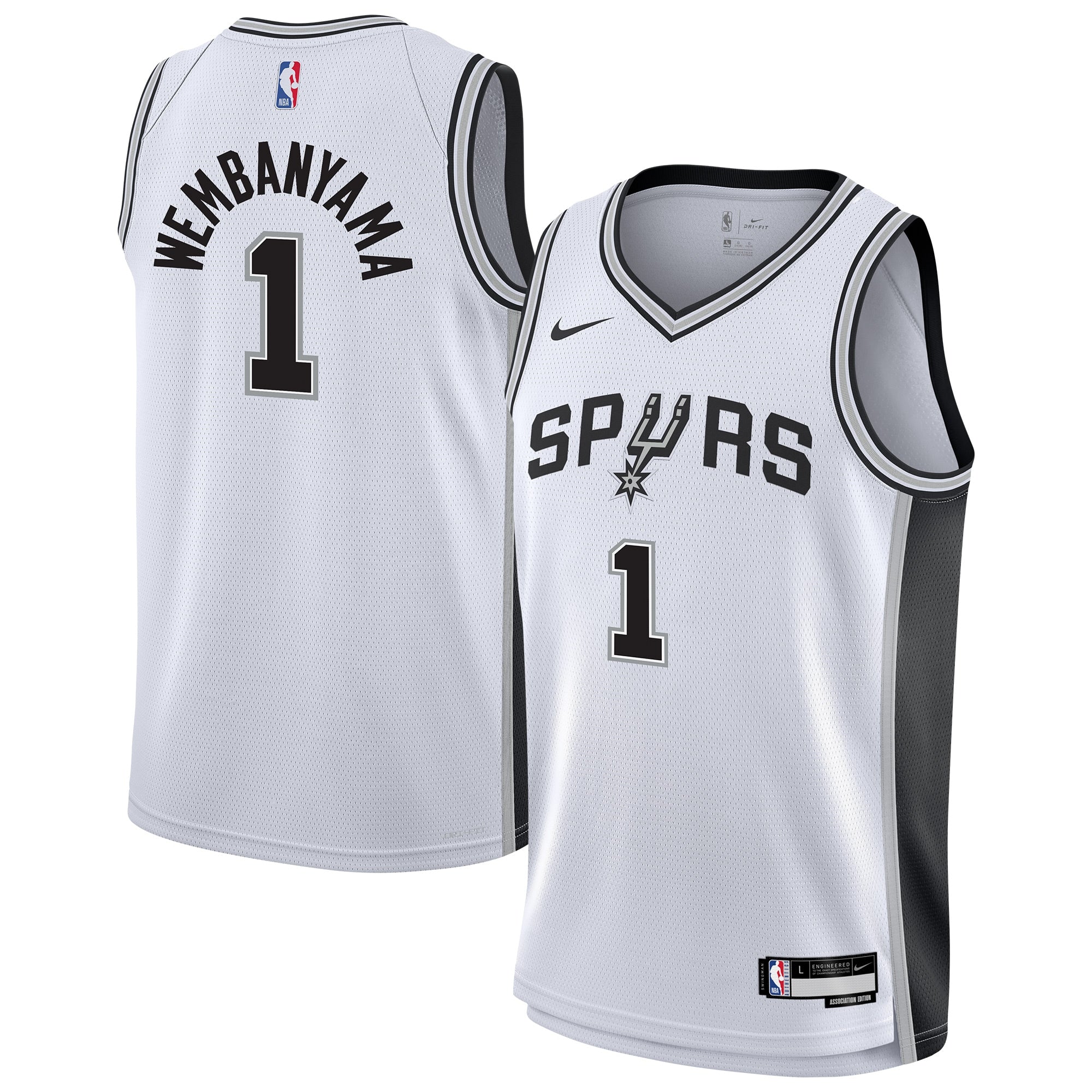 San Antonio Spurs Nike Association Swingman Jersey - Victor Wembanyama - Youth NBA Team Jersey Basketball Fan Apparel