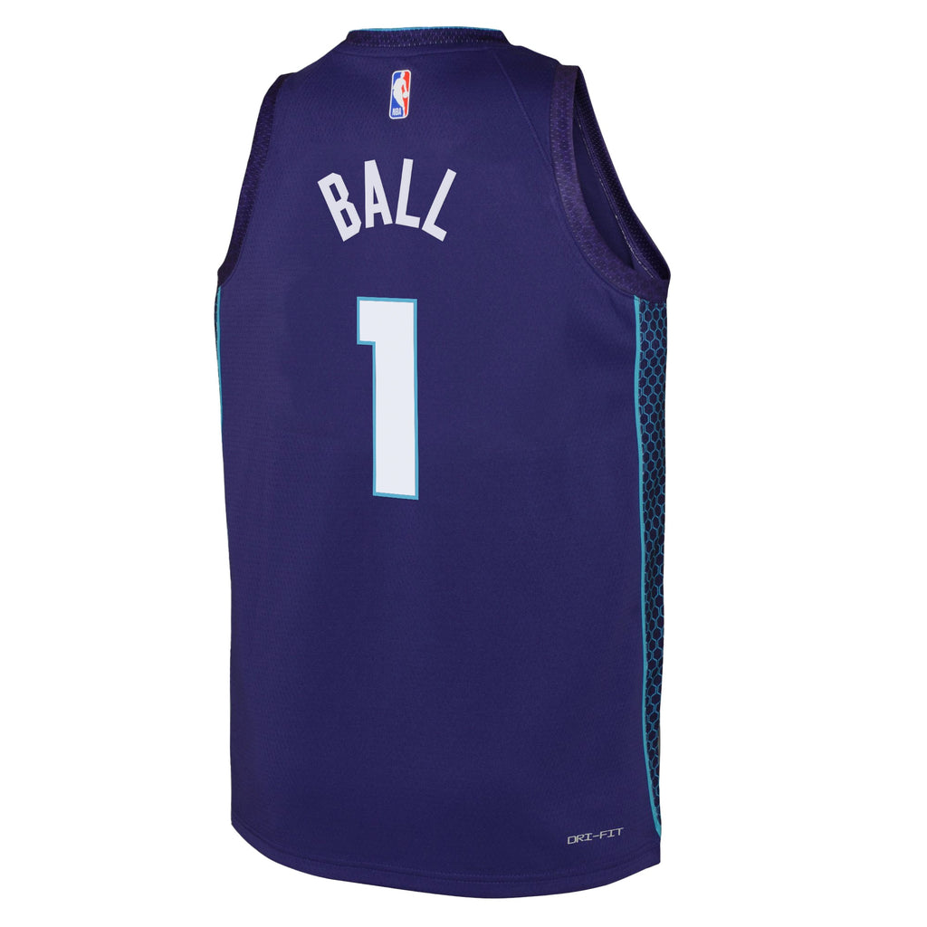 Charlotte Hornets Jordan Brand Statement Edition Swingman Jersey - Purple - LaMelo Ball - Youth NBA Team Jersey Basketball Fan Apparel