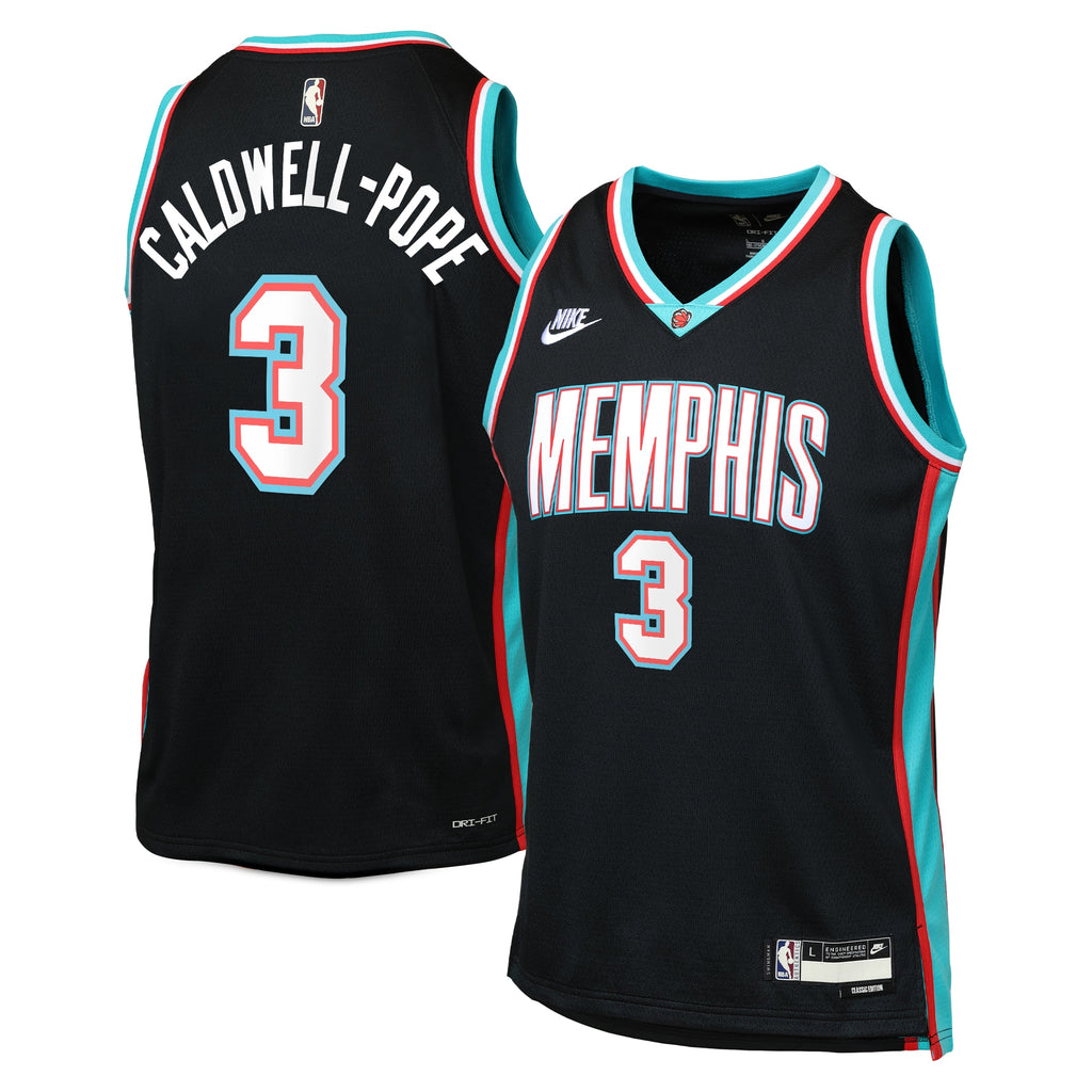 Memphis Grizzlies Nike Classic Edition Jersey - Black - Kentavious Caldwell-Pope - Youth NBA Team Jersey Basketball Fan Apparel