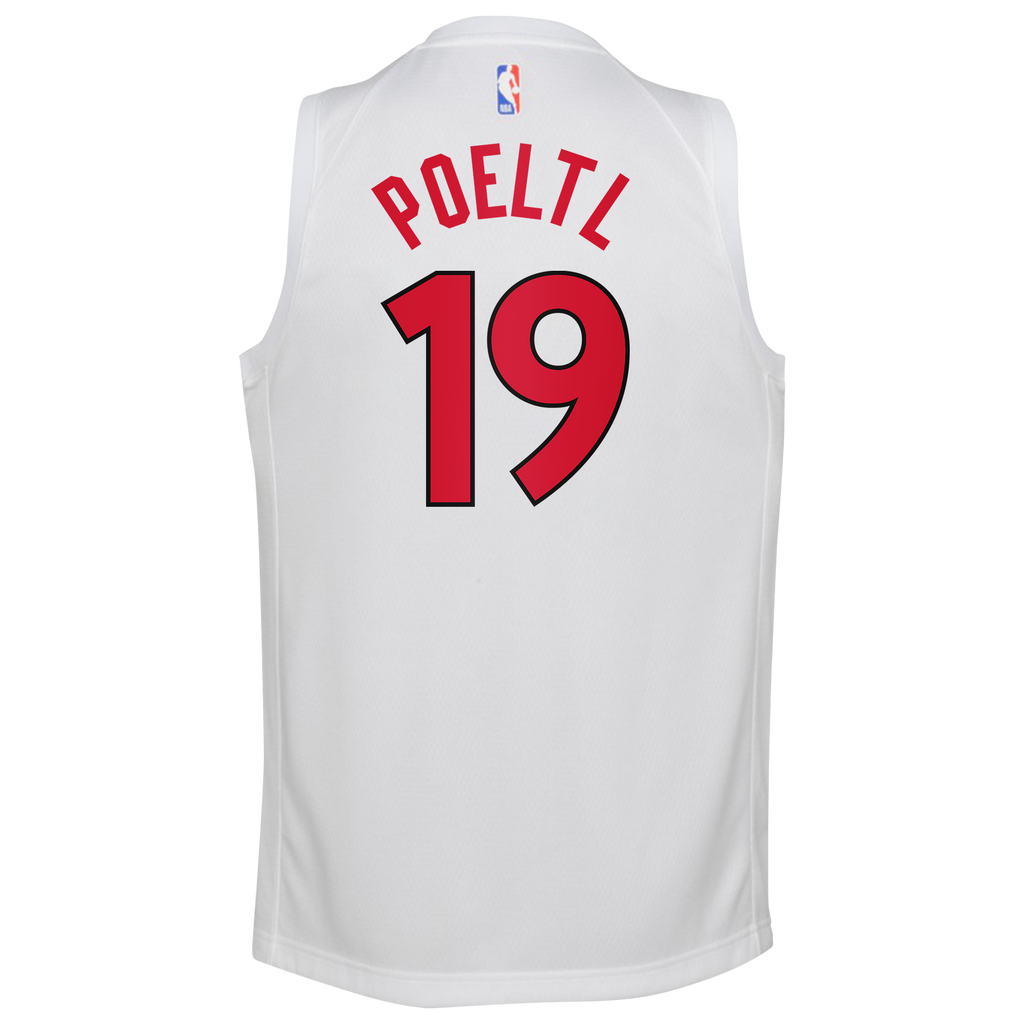Toronto Raptors Nike Association Edition Swingman Jersey - White - Jakob Poeltl - Youth NBA Team Jersey Basketball Fan Apparel