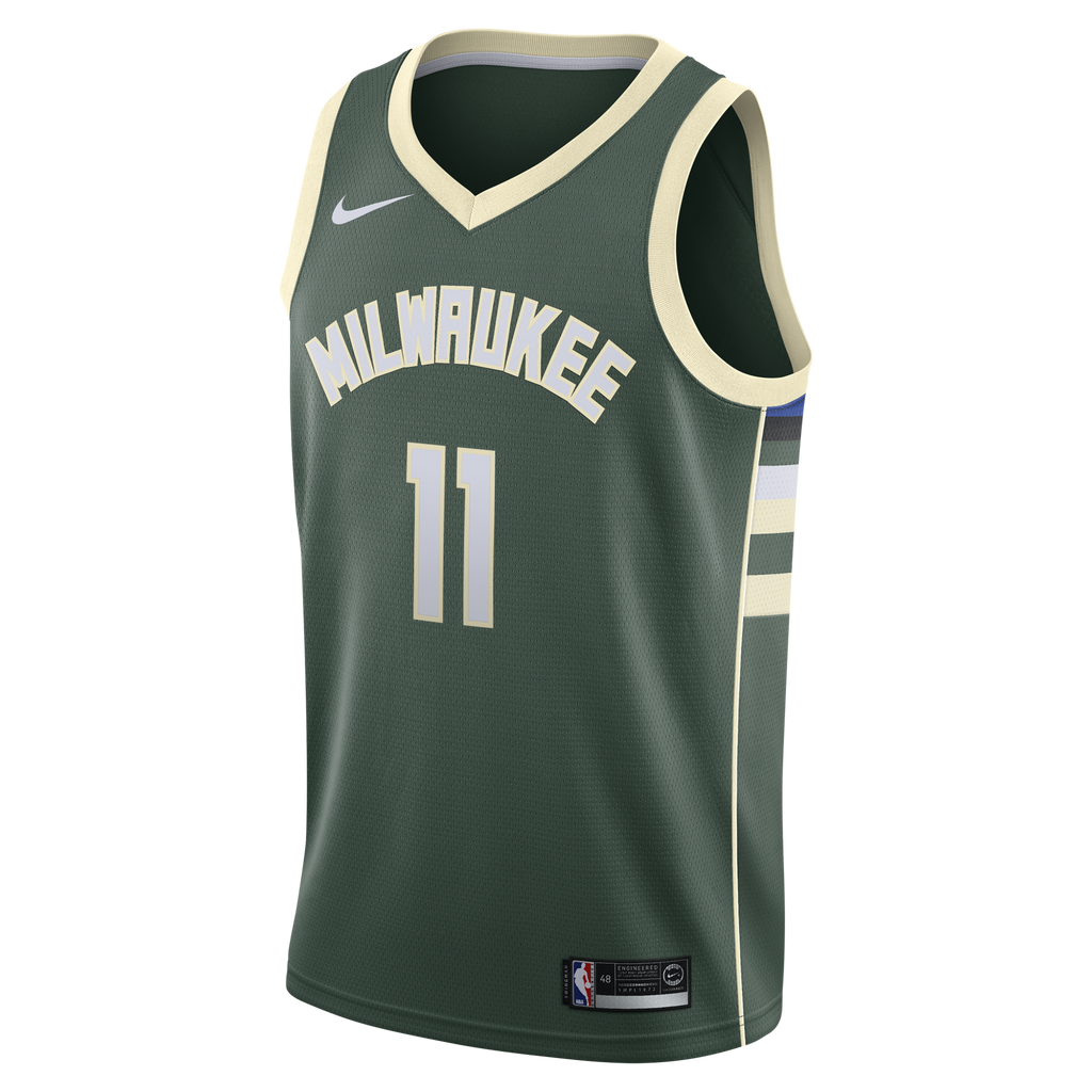 Milwaukee Bucks Nike Icon Edition Swingman Jersey - Hunter Green - Tyler Herro - Youth NBA Team Jersey Basketball Fan Apparel