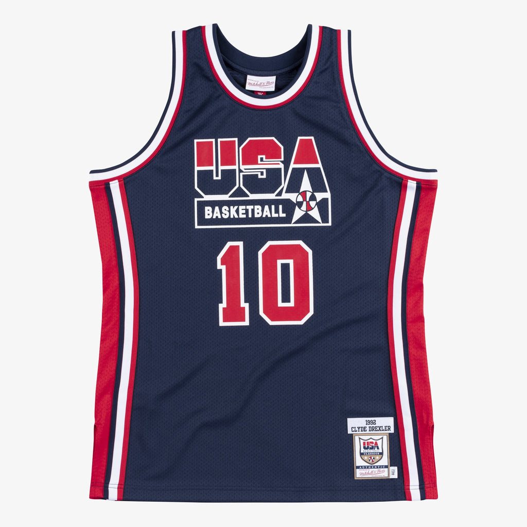 USA Basketball Mitchell & Ness Authentic Jersey Clyde Drexler 1992 NBA Team Jersey Basketball Fan Apparel