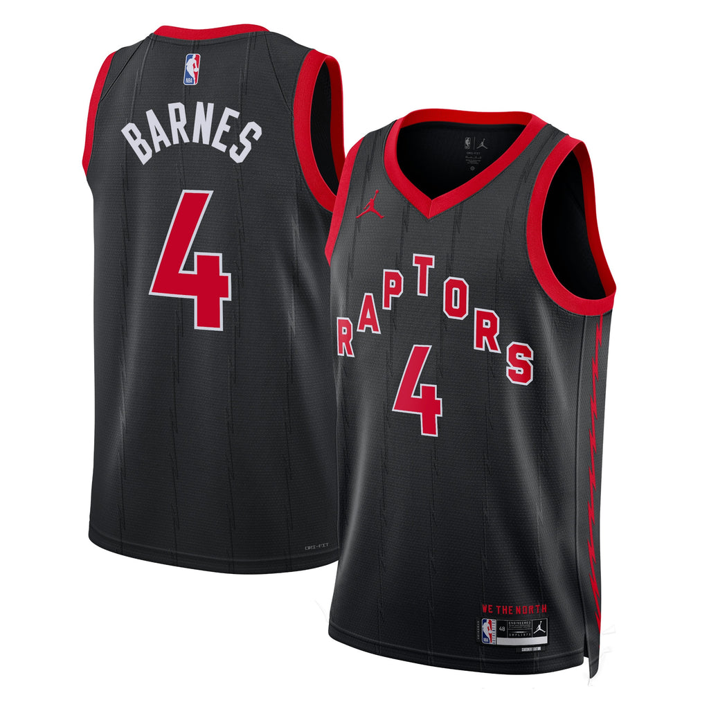 Toronto Raptors Jordan Statement Edition Swingman Jersey - Black - Scottie Barnes - Unisex NBA Team Jersey Basketball Fan Apparel
