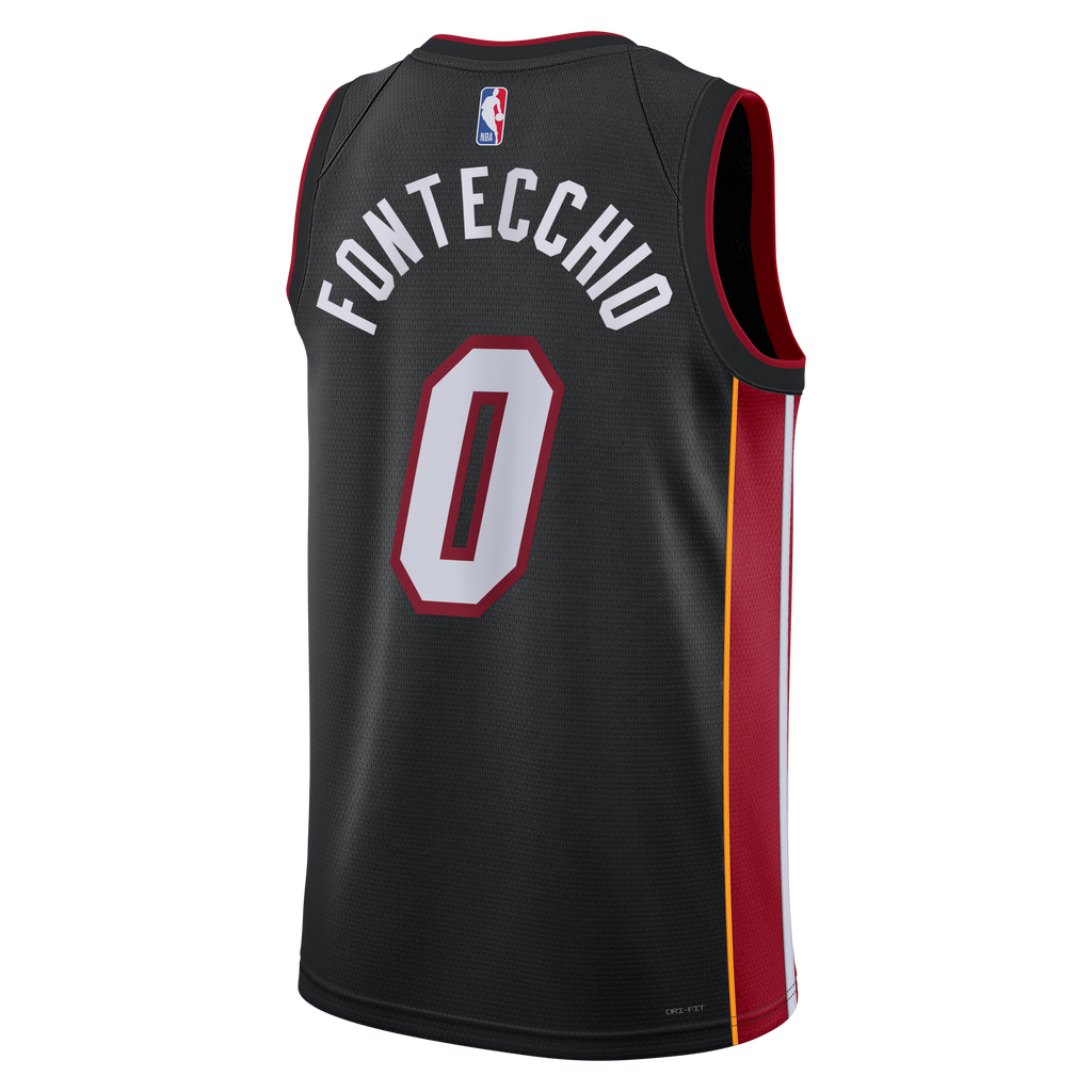 Miami Heat Nike Icon Edition Swingman Jersey - Black - Simone Fontecchio - Unisex NBA Team Jersey Basketball Fan Apparel